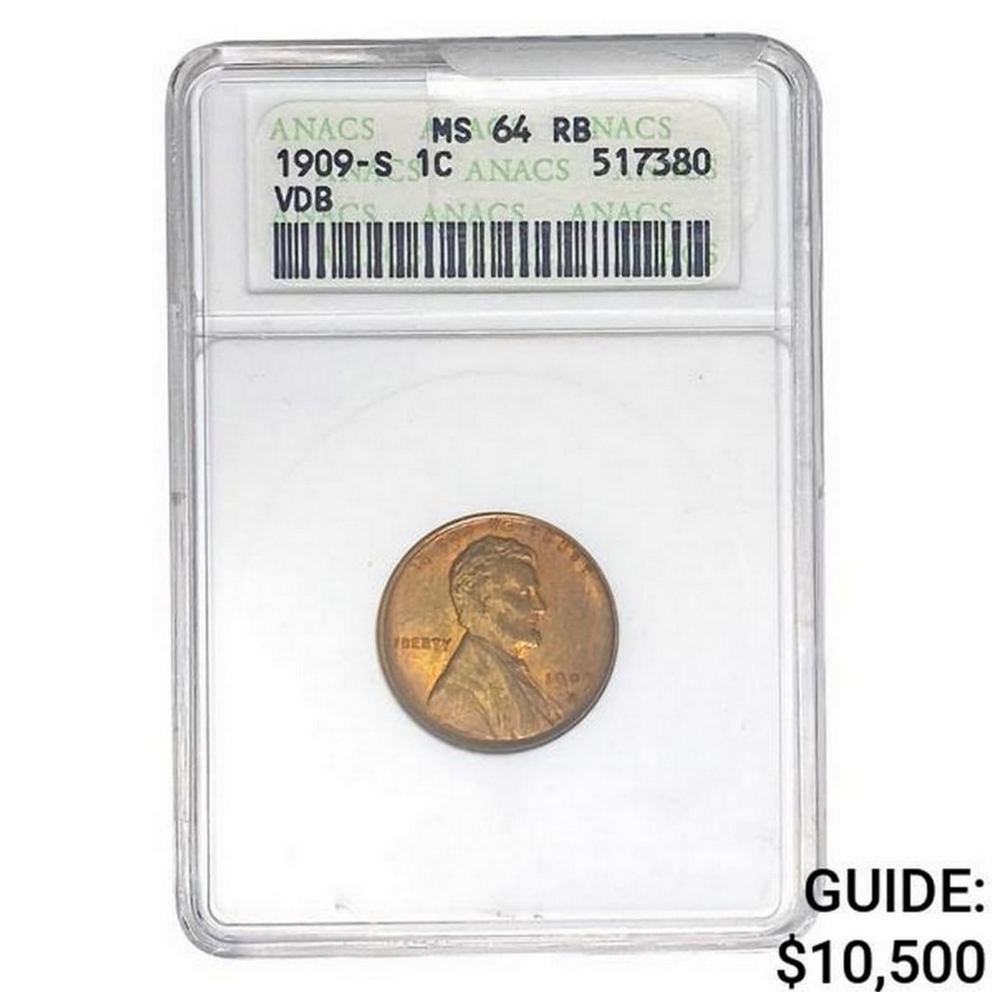 1909-S Wheat Cent ANACS MS64 RB (1 of 2)