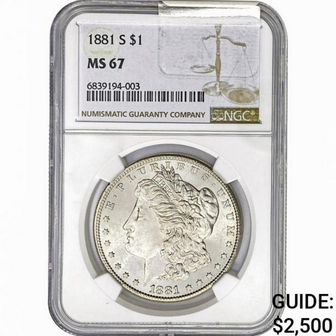 1881-S Morgan Silver Dollar NGC MS67 (1 of 2)