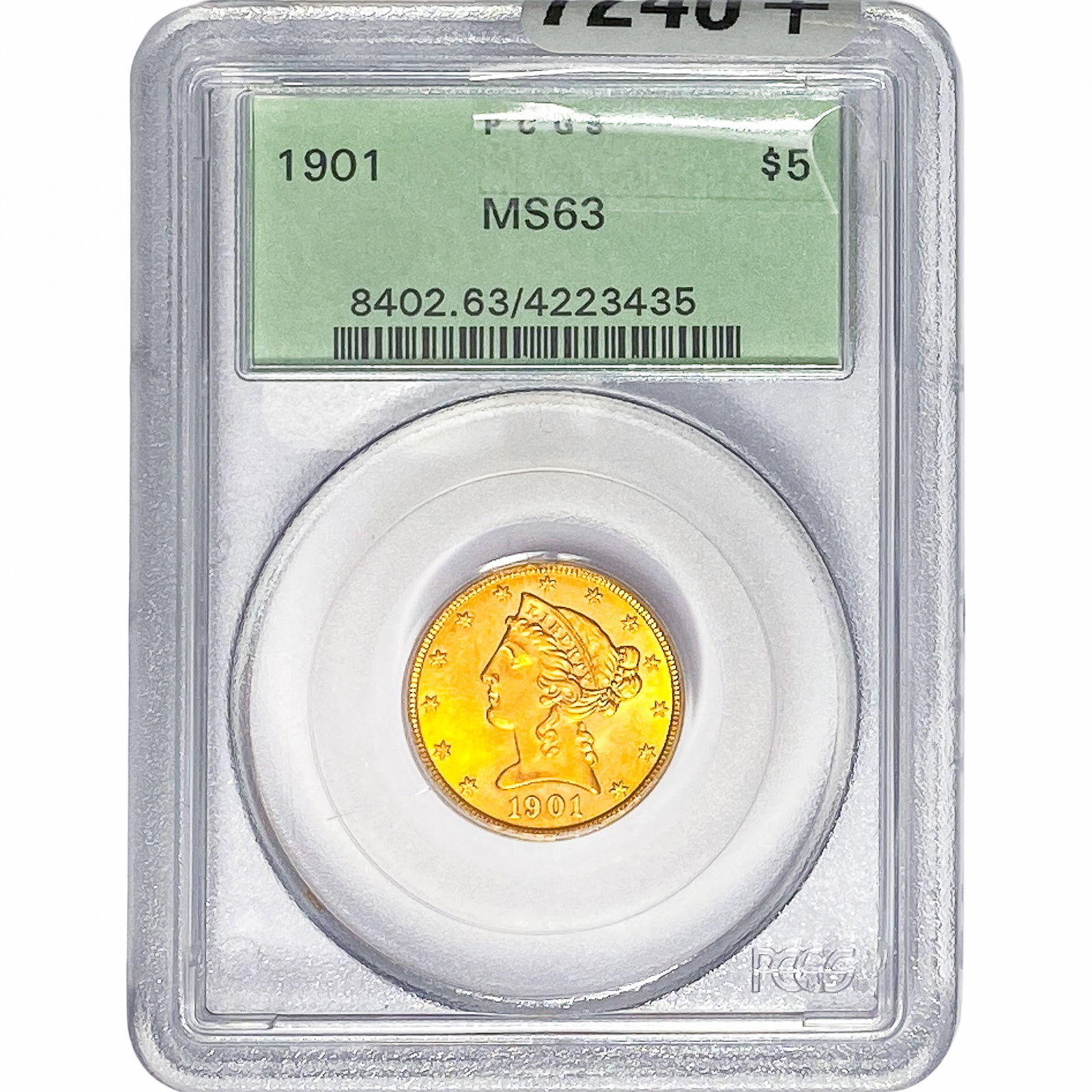 1901 $5 Gold Half Eagle PCGS MS63 (1 of 2)
