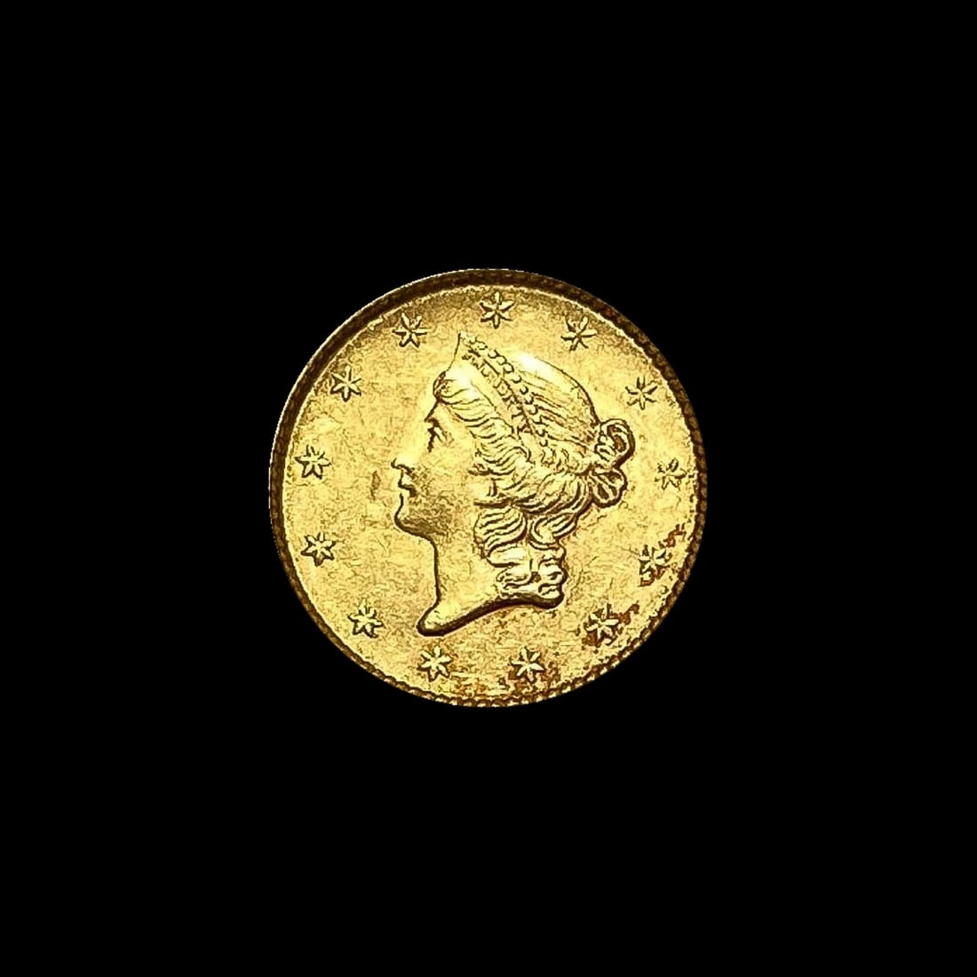 1852 Gold $1 Liberty Head Type 1 Liberty Head  UNCIRCULATED (1 of 2)