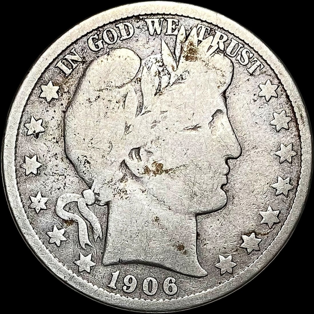 1906-D Silver Barber Half Dollar NICELY  CIRCULATED (1 of 2)