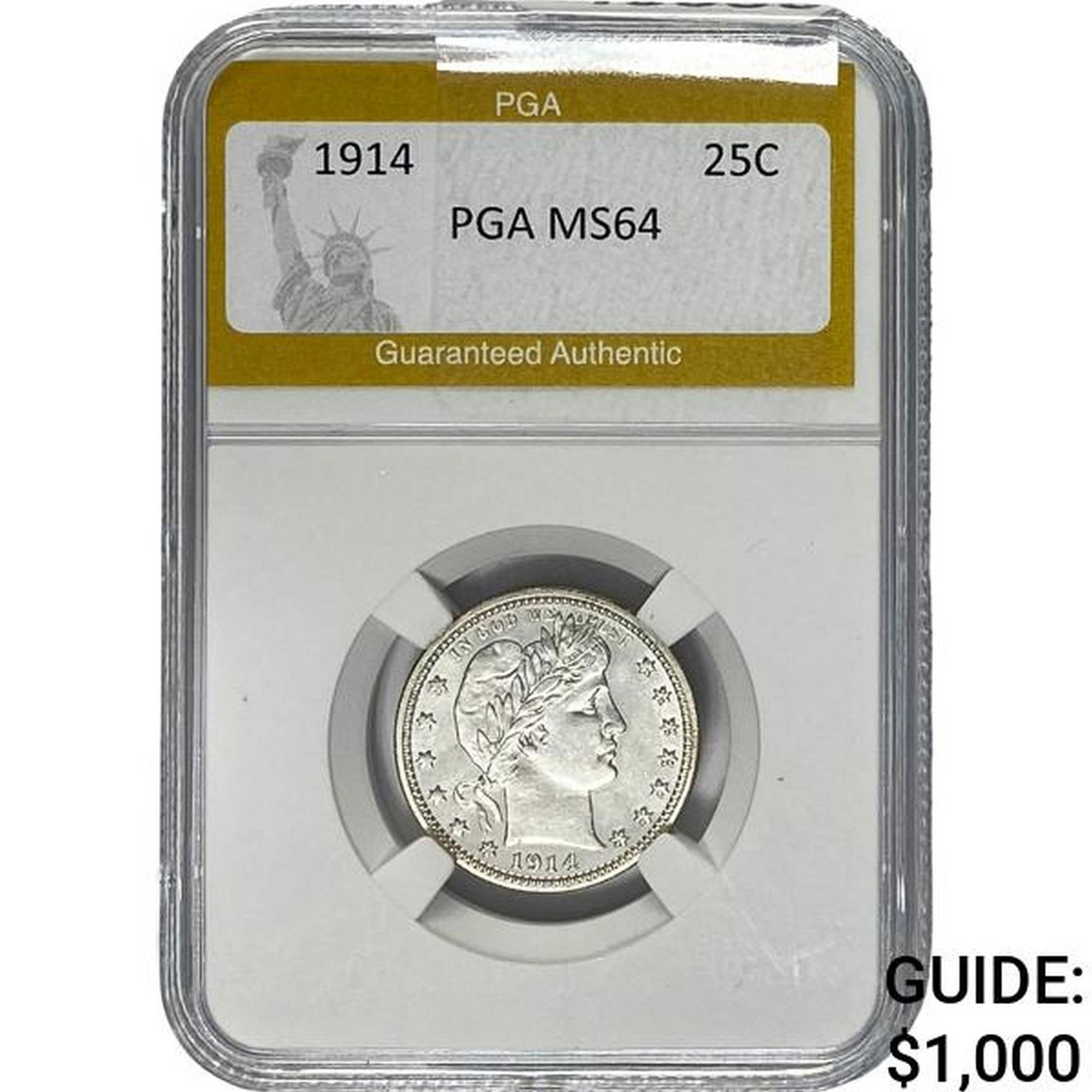 1914 Barber Quarter PGA MS64 (1 of 2)