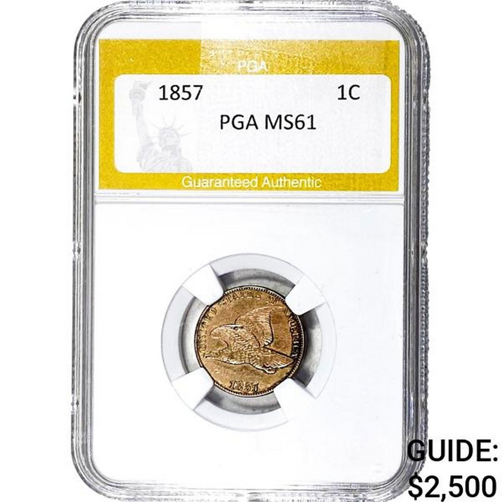 1857 Flying Eagle Cent PGA MS61 (1 of 2)
