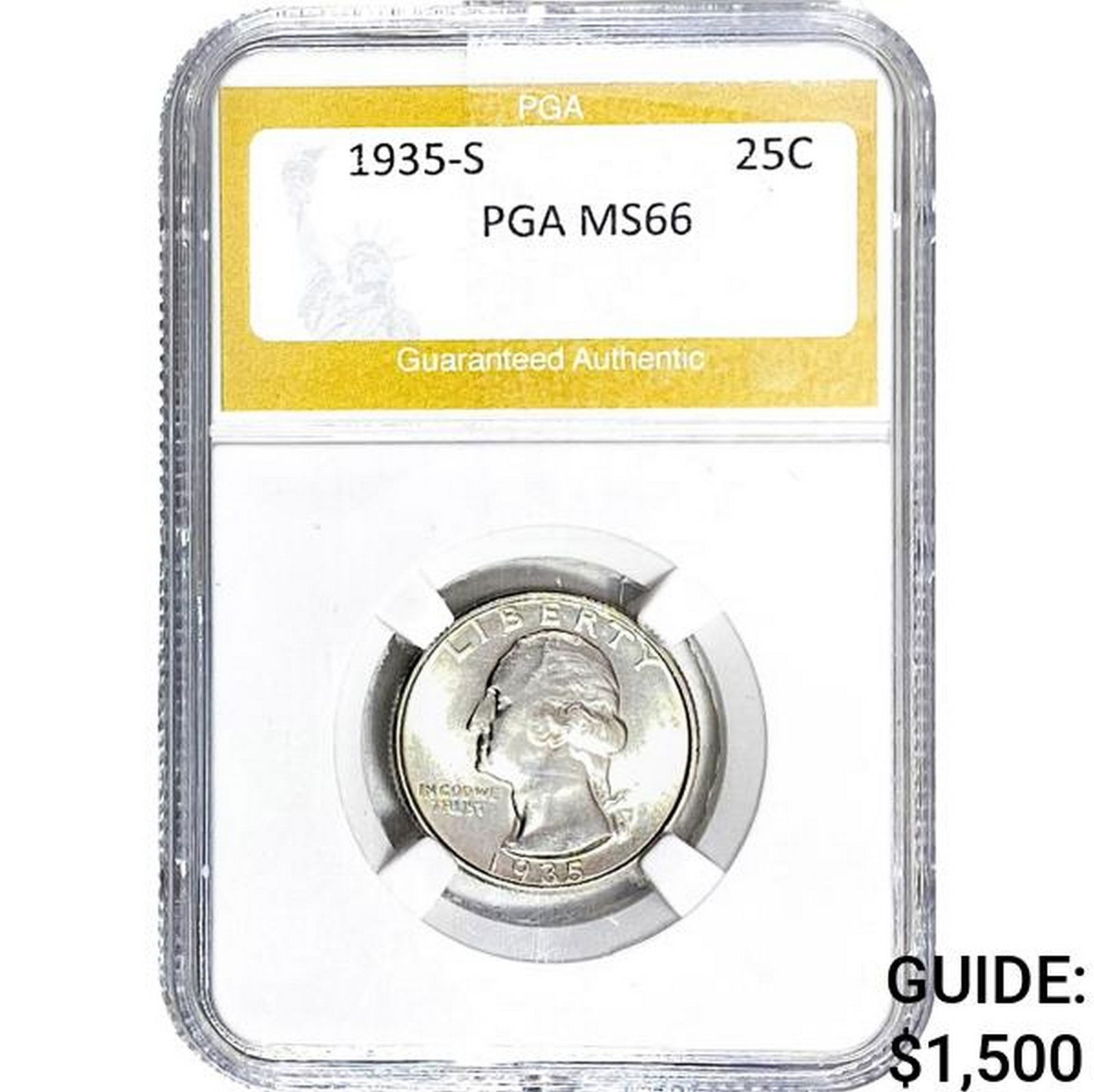 1935-S Washington Silver Quarter PGA MS66 (1 of 2)