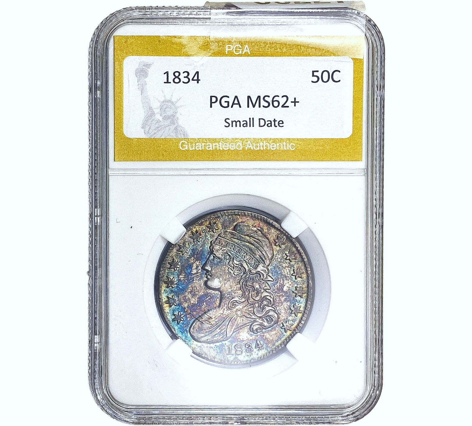 1834 Capped Bust Half Dollar PGA MS62+ (1 of 2)