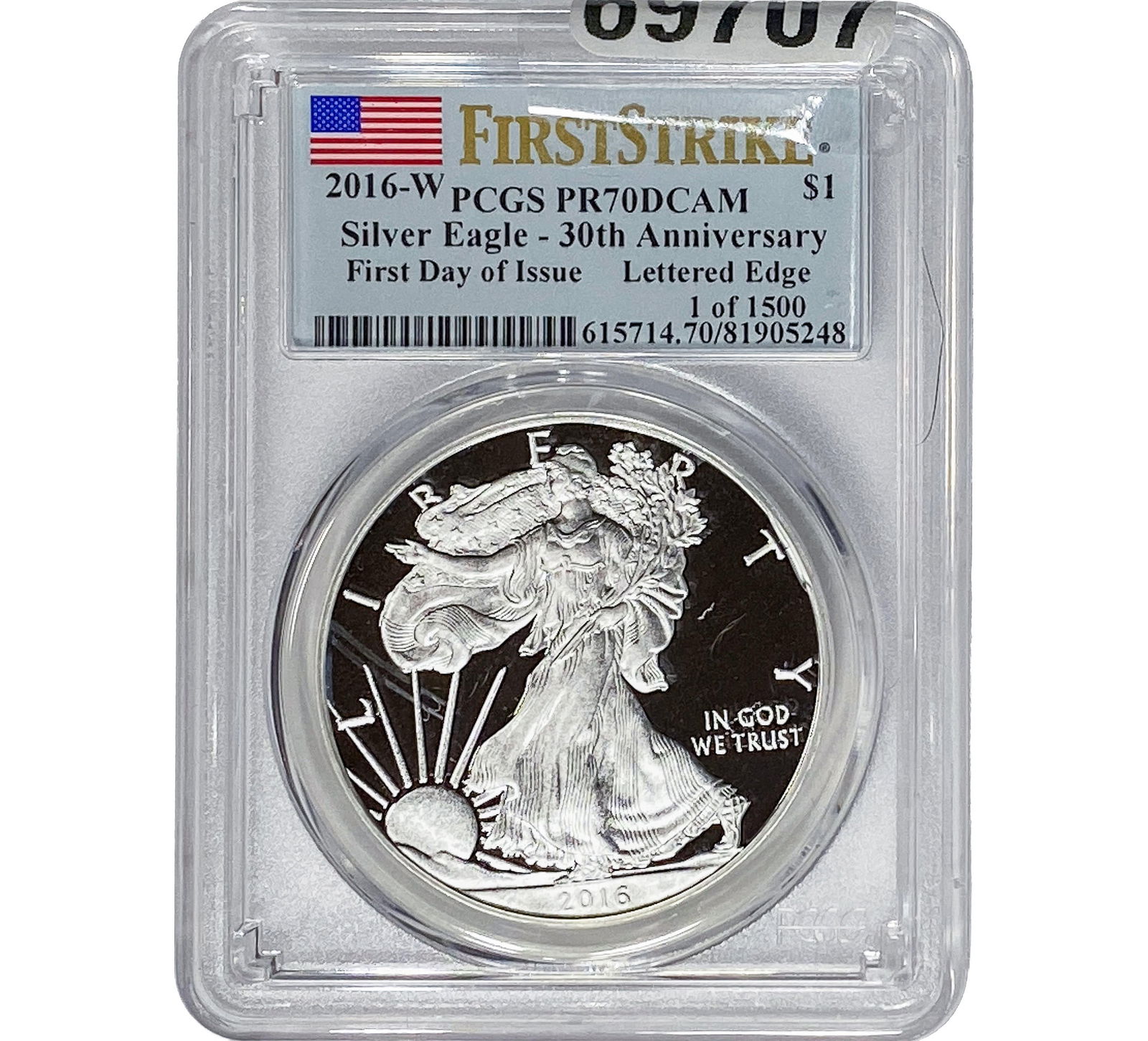 2016-W Silver Eagle PCGS PR70 DCAM 30th Anniv. (1 of 2)
