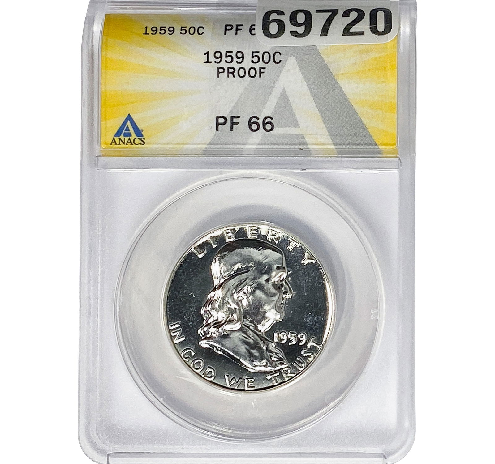 1959 Franklin Half Dollar ANACS PF66 Proof (1 of 2)