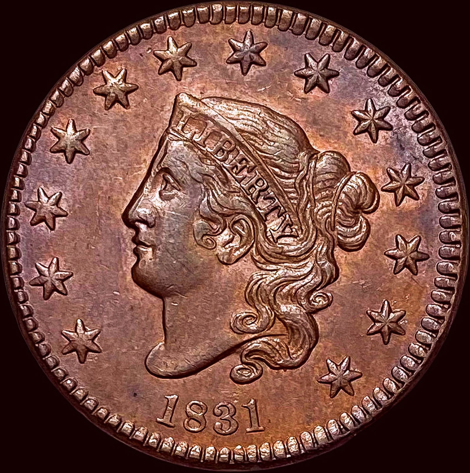 1831 Coronet Head Large Cent UNCIRCULATED (1 of 2)