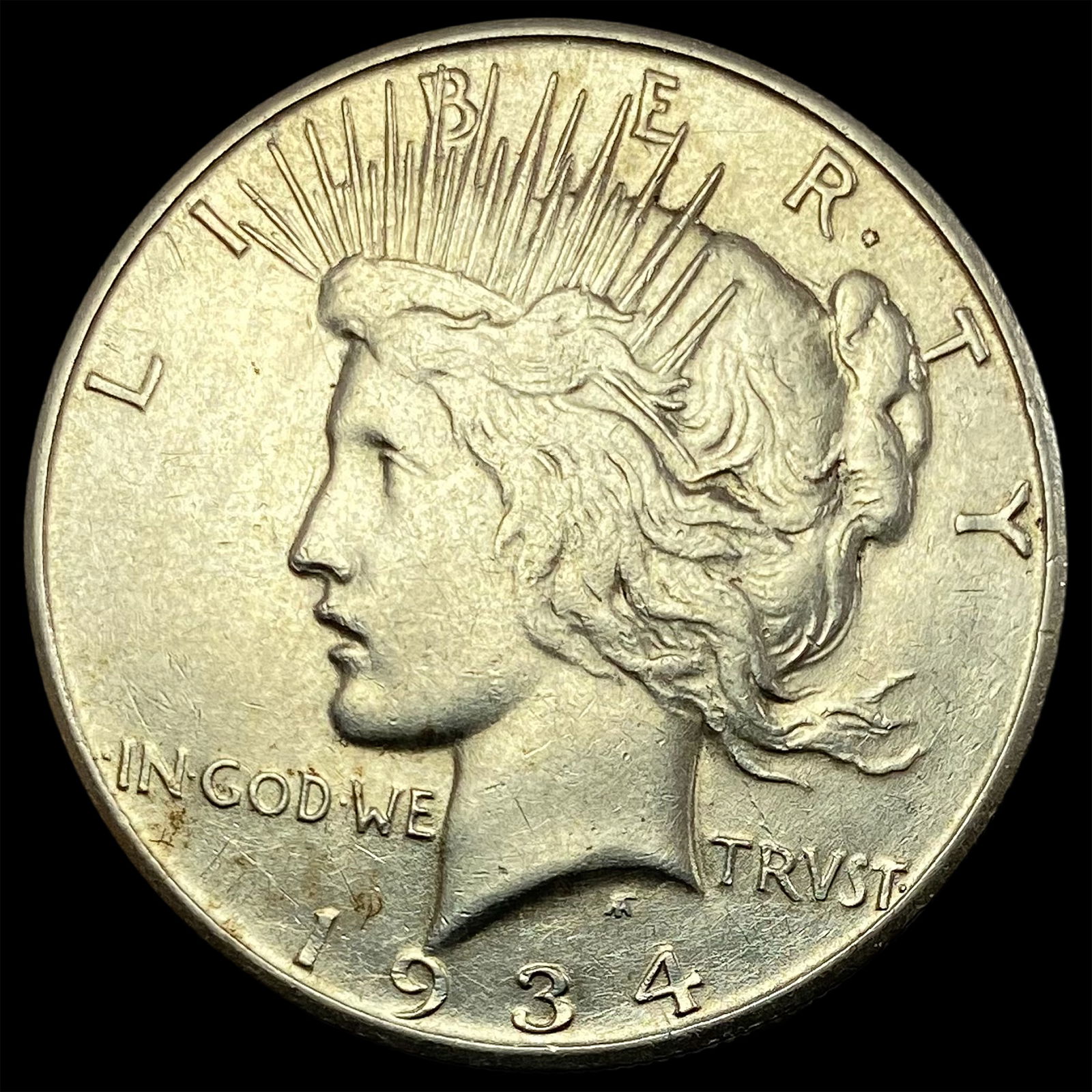 1934-S Silver Peace Dollar NEARLY UNCIRCULATED (1 of 2)