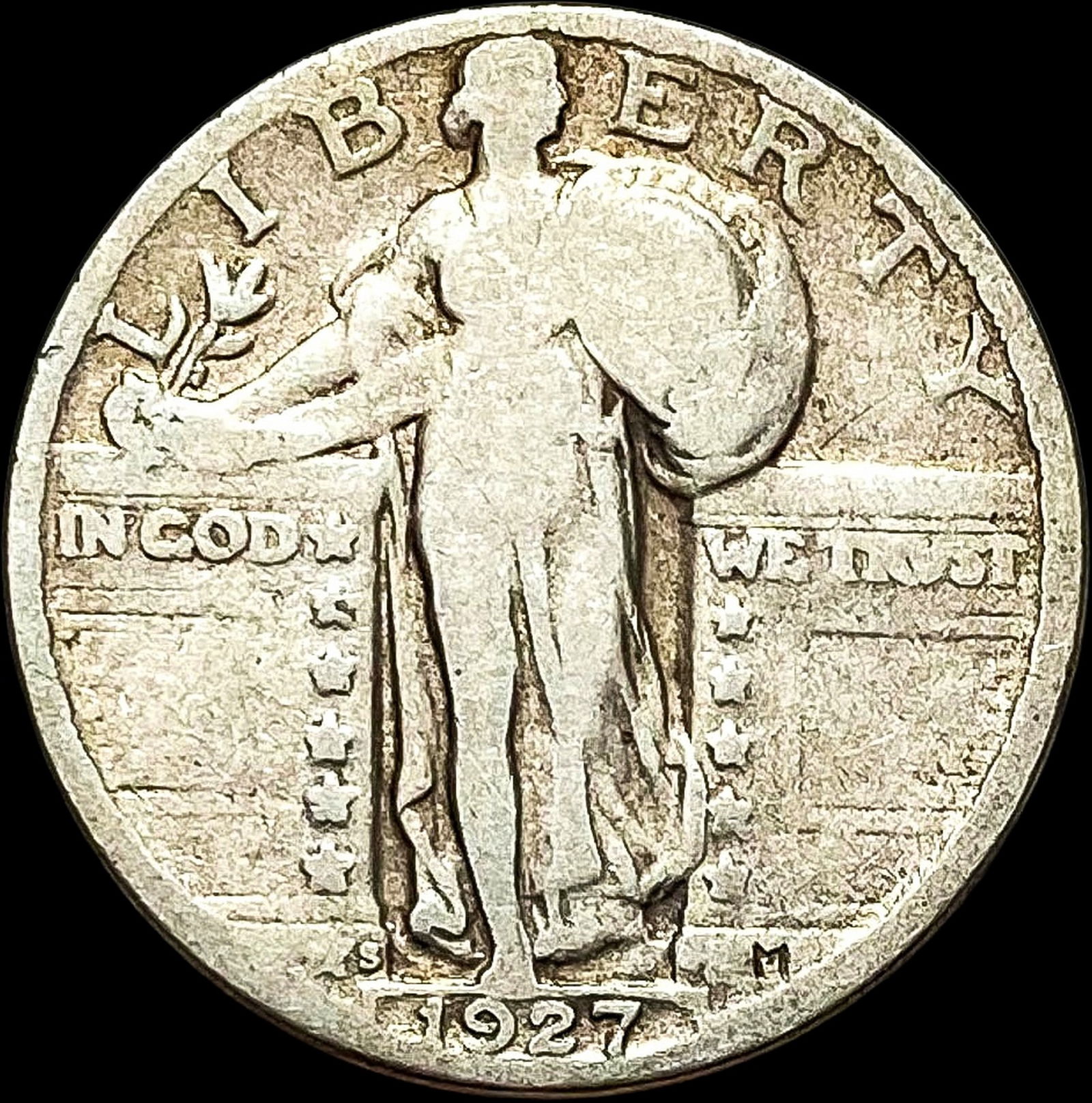 1927-S Standing Liberty Quarter NICELY CIRCULATED (1 of 2)