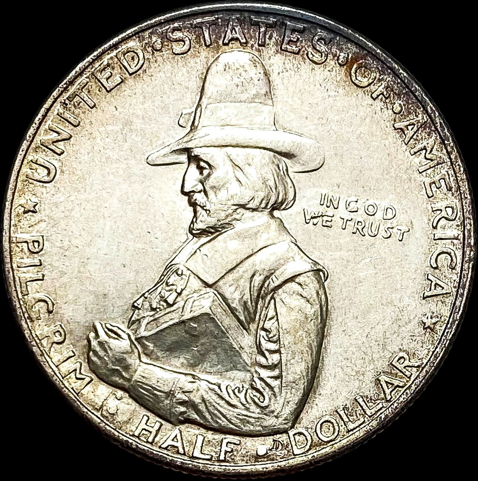 1920 Silver Pilgrim Half Dollar UNCIRCULATED (1 of 2)