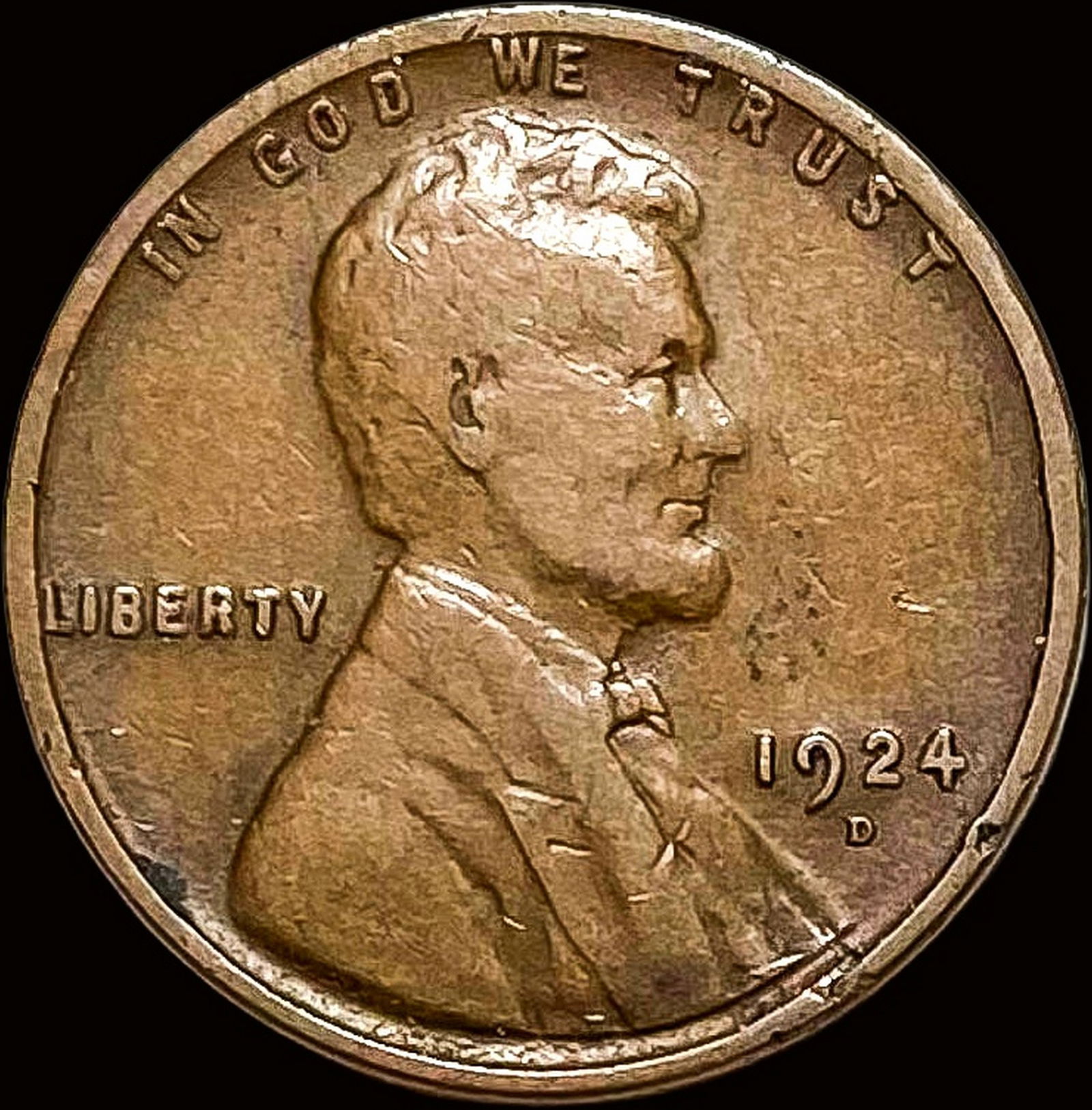 1924-D Lincoln Wheat Cent LIGHTLY CIRCULATED (1 of 2)