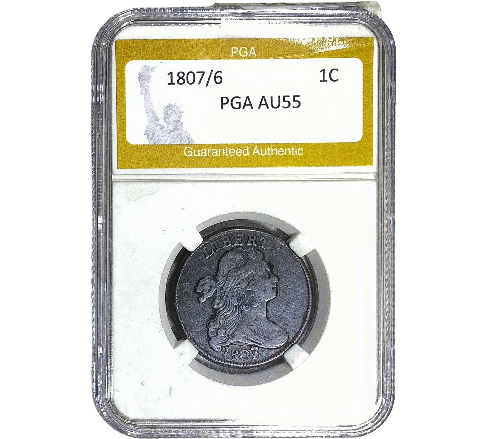 1807/6 Draped Bust Large Cent PGA AU55 (1 of 2)