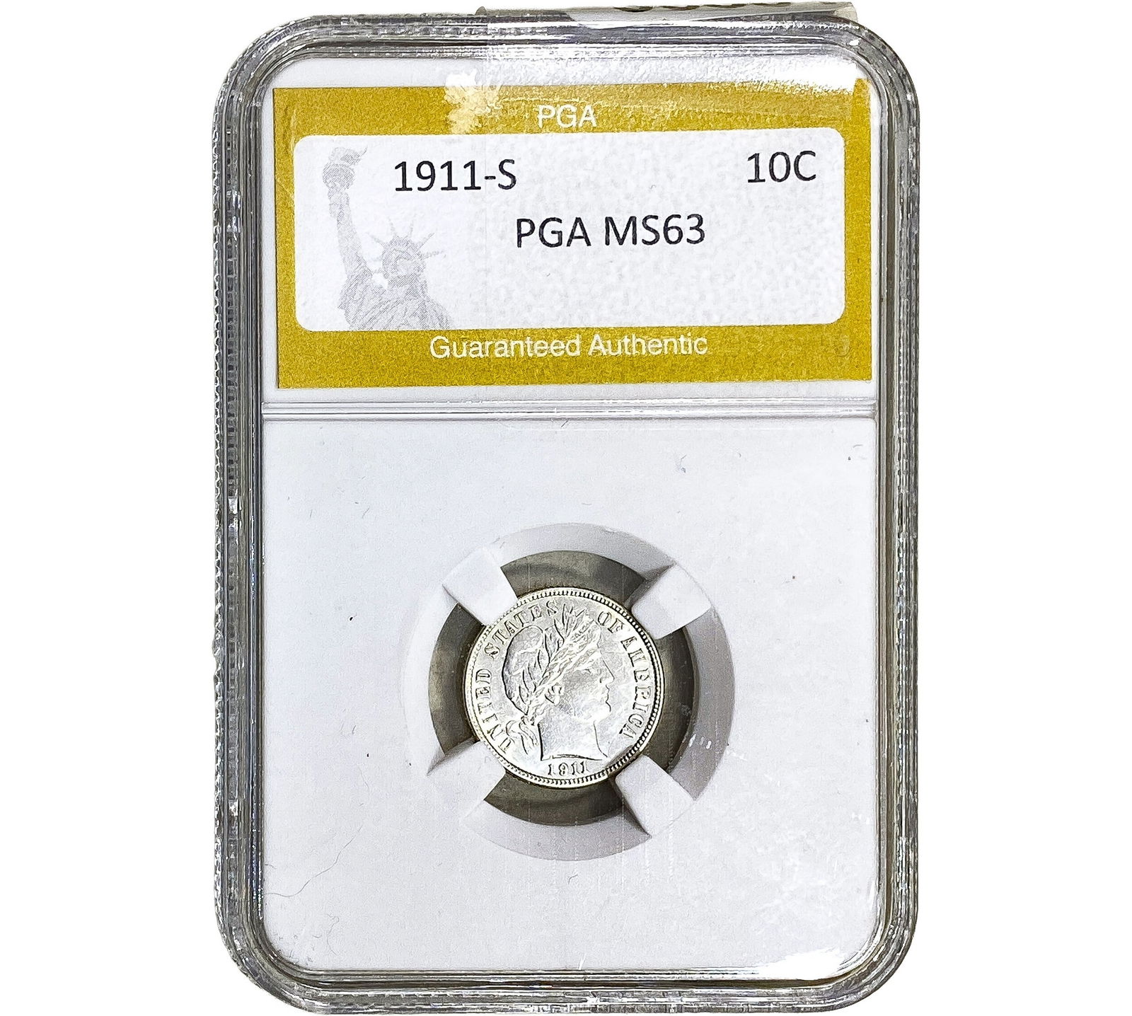 1911-S Barber Dime PGA MS63 (1 of 2)
