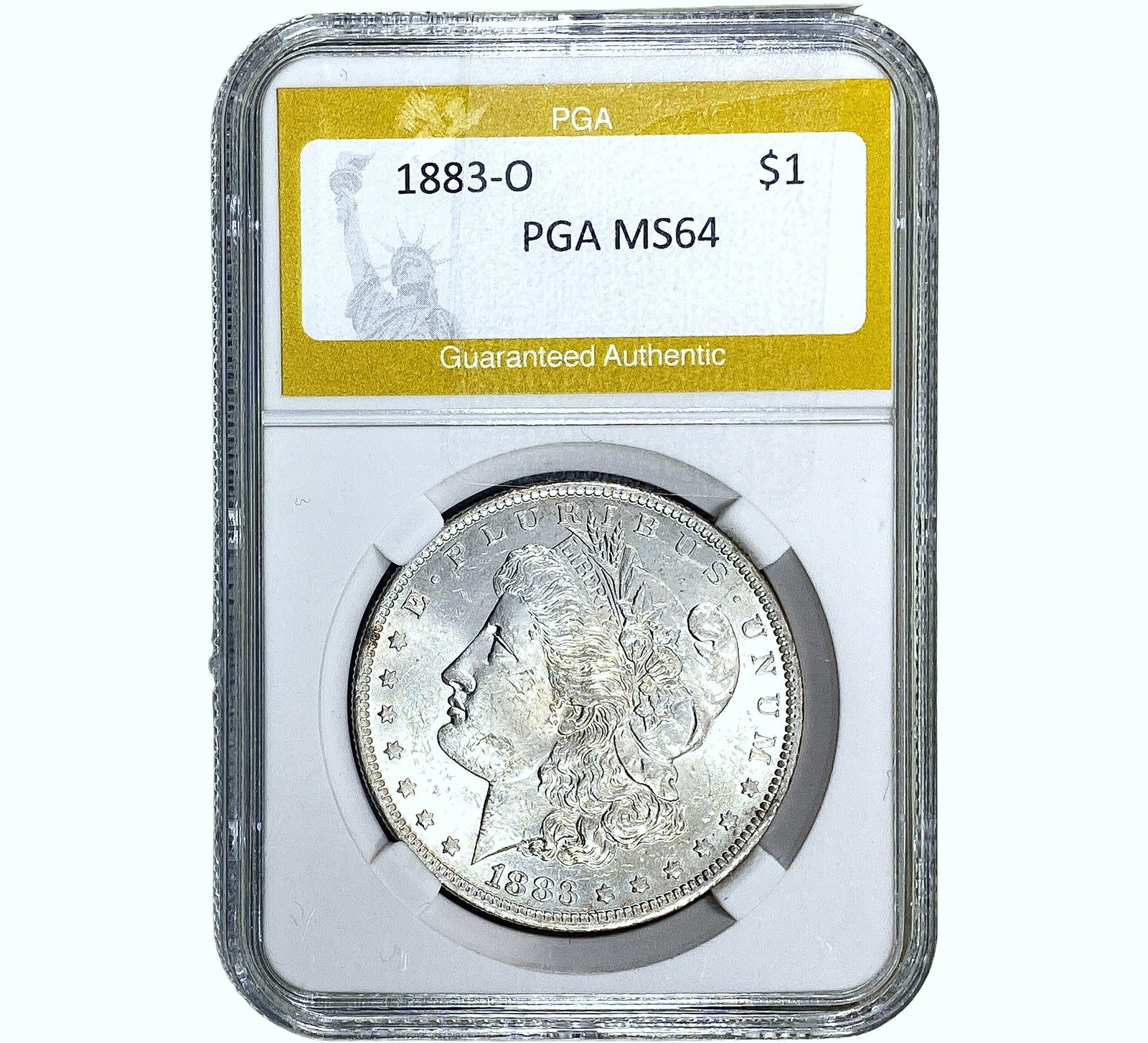 1883-O Morgan Silver Dollar PGA MS64: 1883-O Morgan Silver Dollar PGA MS64