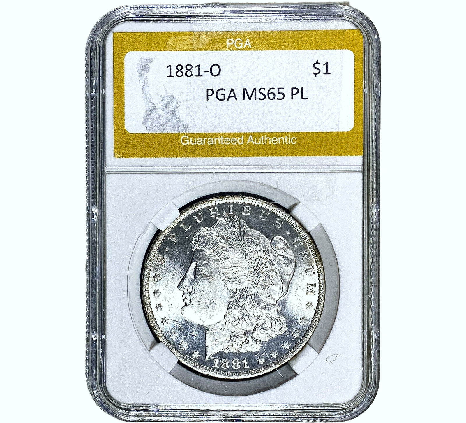 1881-O Morgan Silver Dollar PGA MS65 PL (1 of 2)