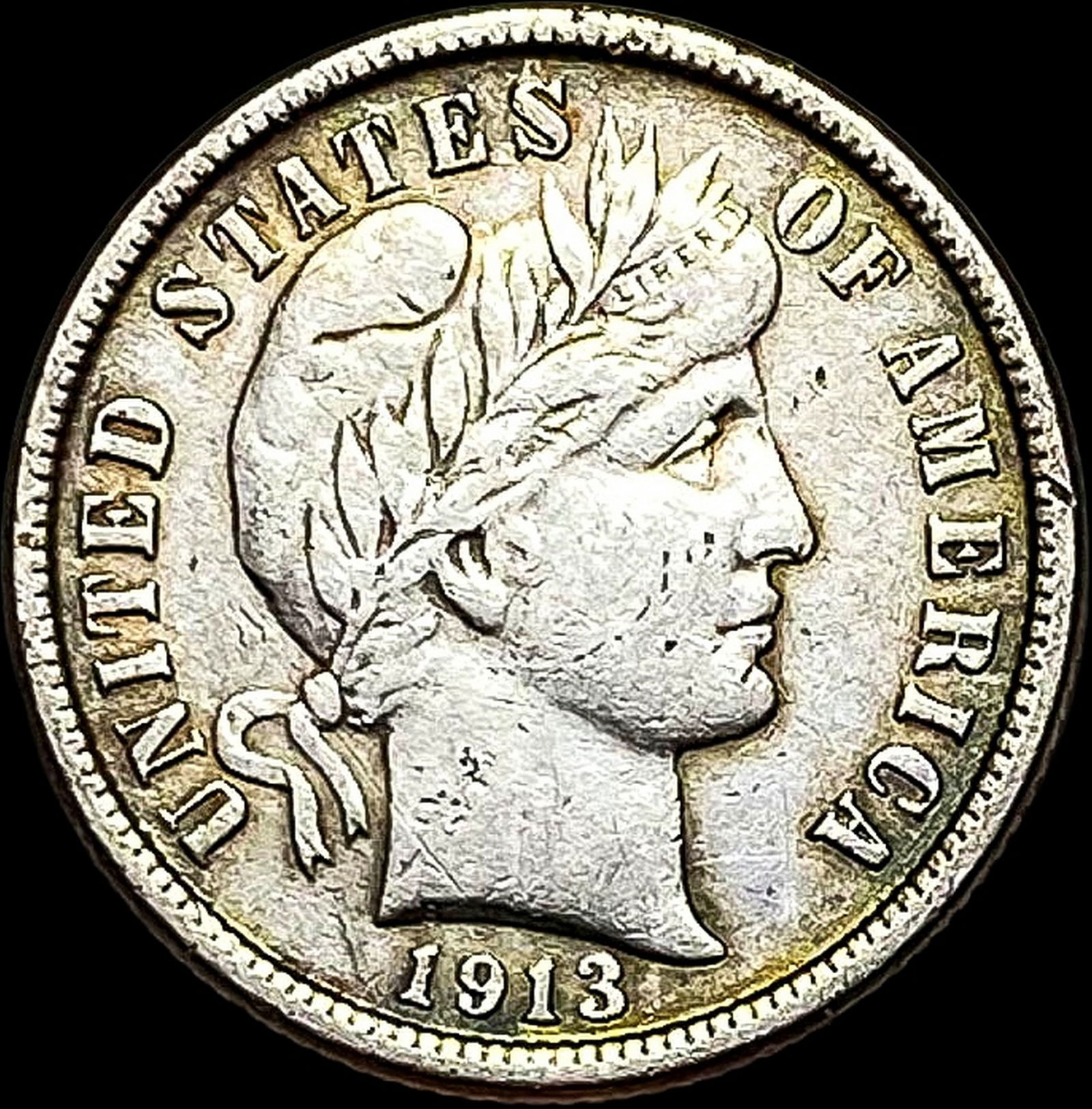 1913 Barber Dime NEARLY UNCIRCULATED (1 of 2)