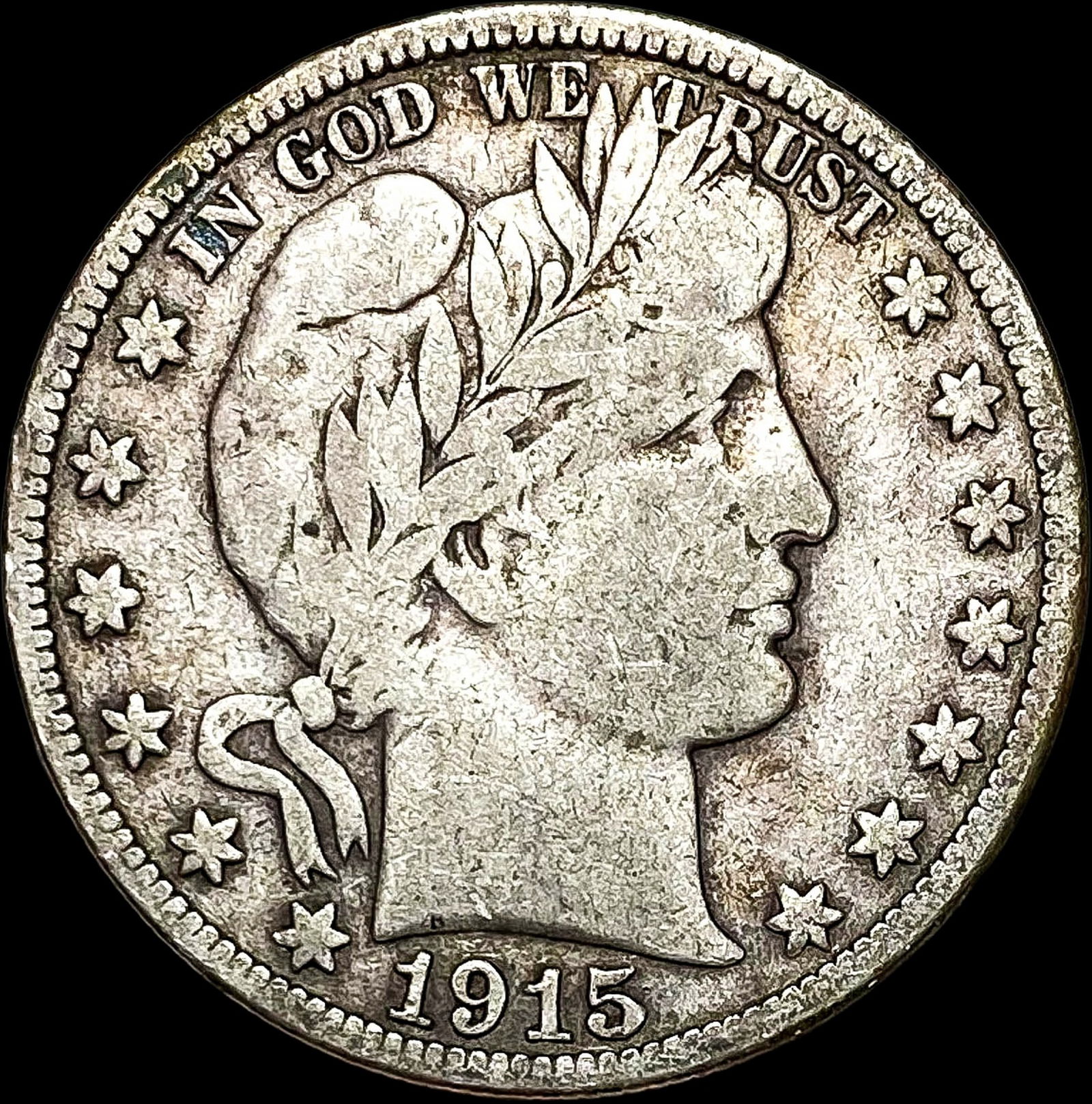 1915-S Silver Barber Half Dollar LIGHTLY CIRCULATED (1 of 2)