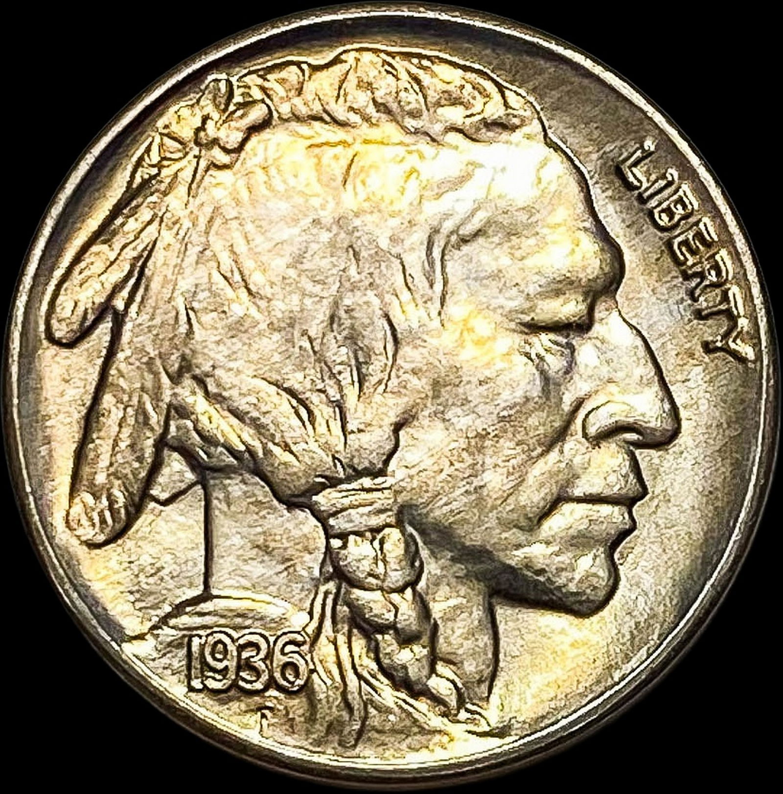 1936-S Nickel Five Cents Buffalo CHOICE BU (1 of 2)