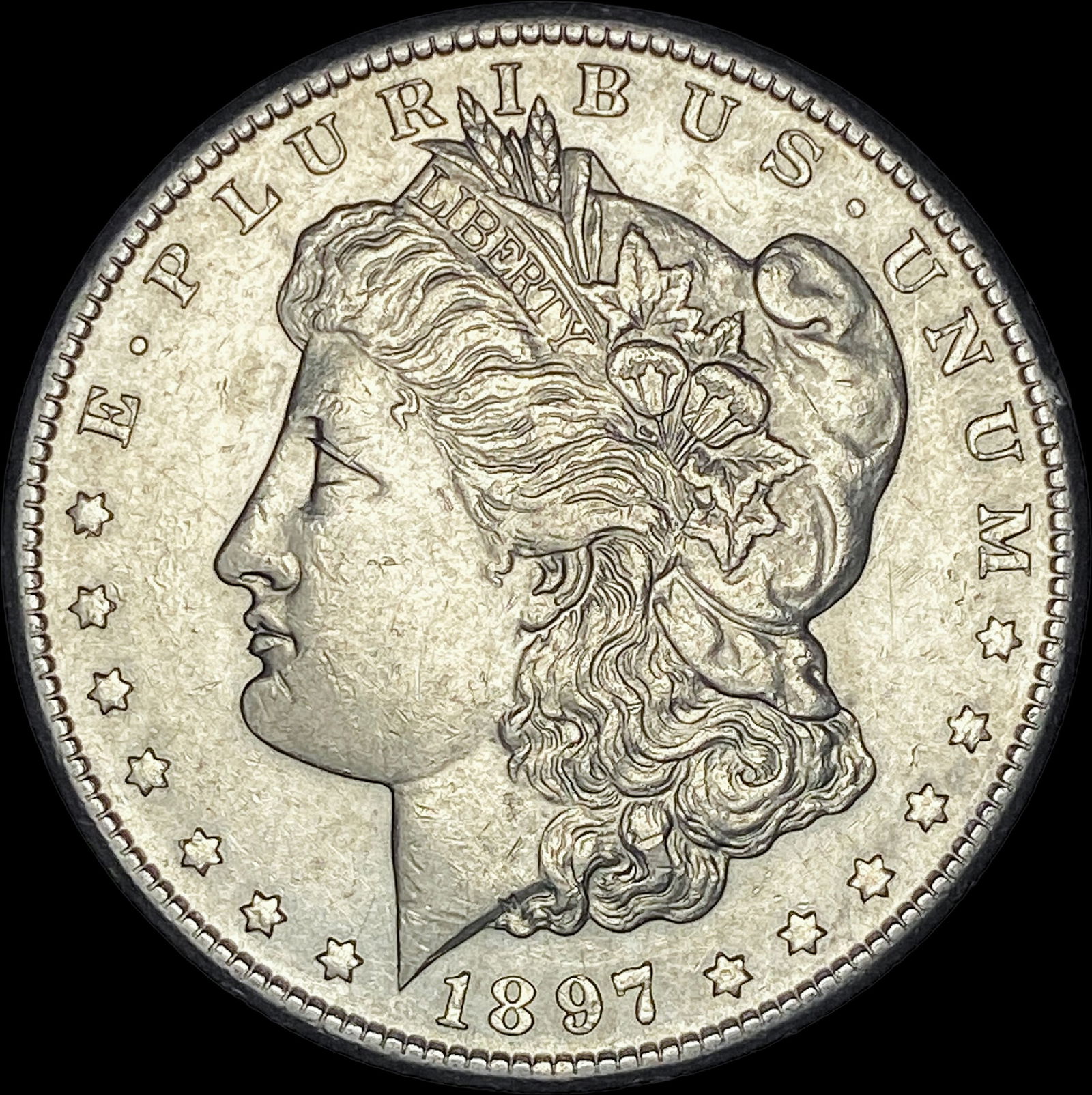 1897-S Silver Morgan Dollar  CLOSELY UNCIRCULATED (1 of 2)