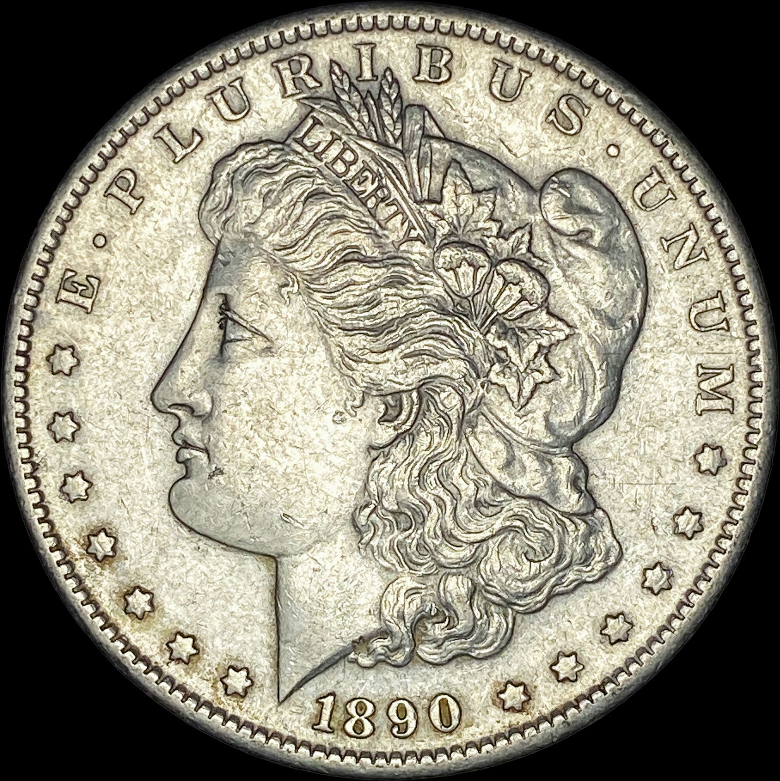 1890-S Silver Morgan Dollar   CLOSELY UNCIRCULATED (1 of 2)