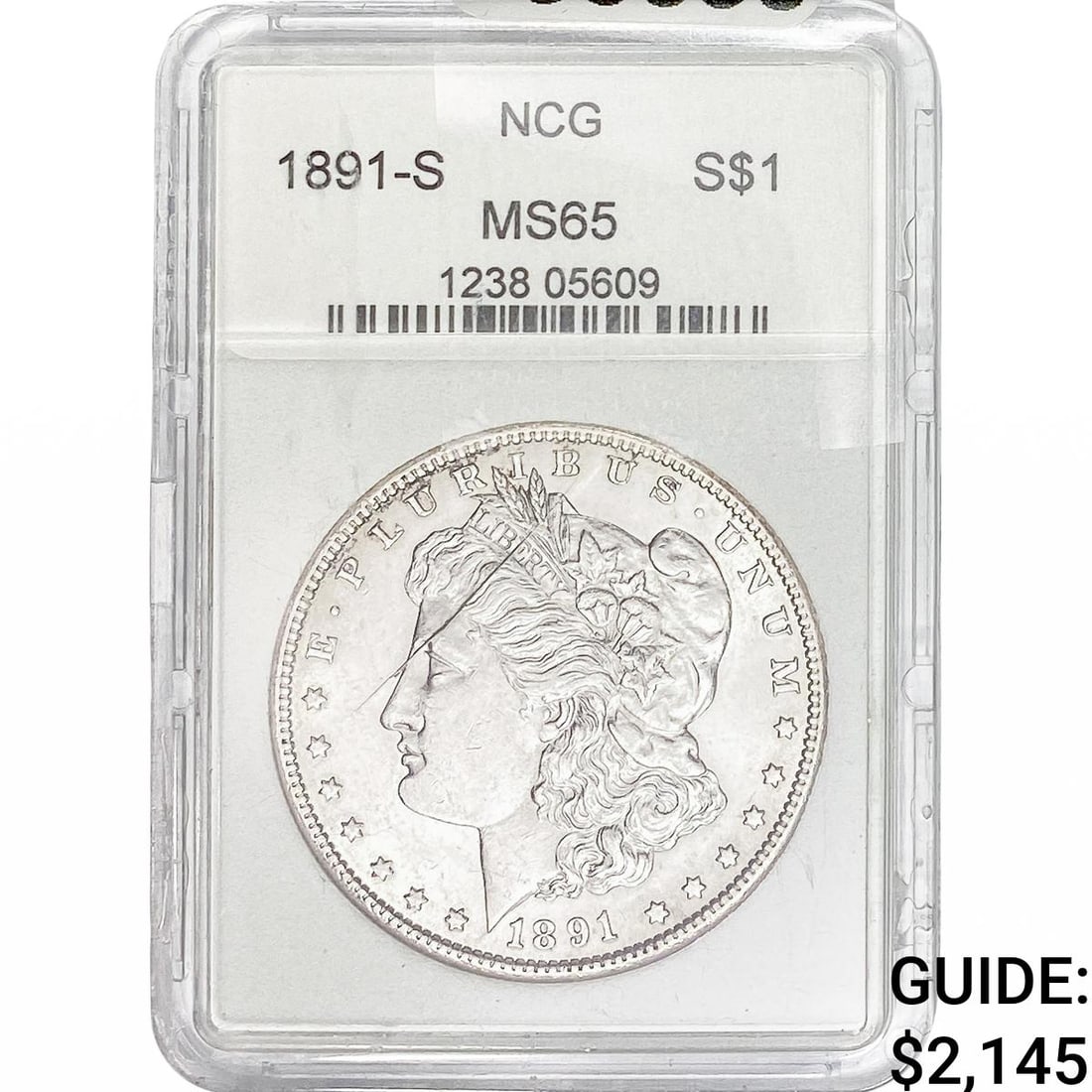 1891-S Morgan Silver Dollar NCG MS65 (1 of 2)