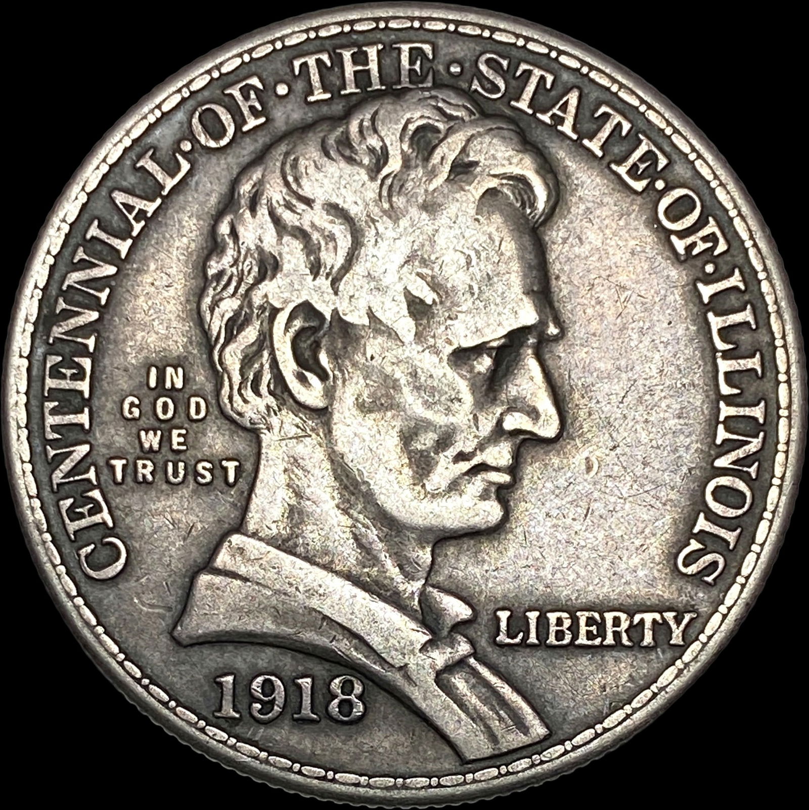 1918 Silver Half Dollar Illinois Centennial LIGHTLY CIRCULATED (1 of 2)