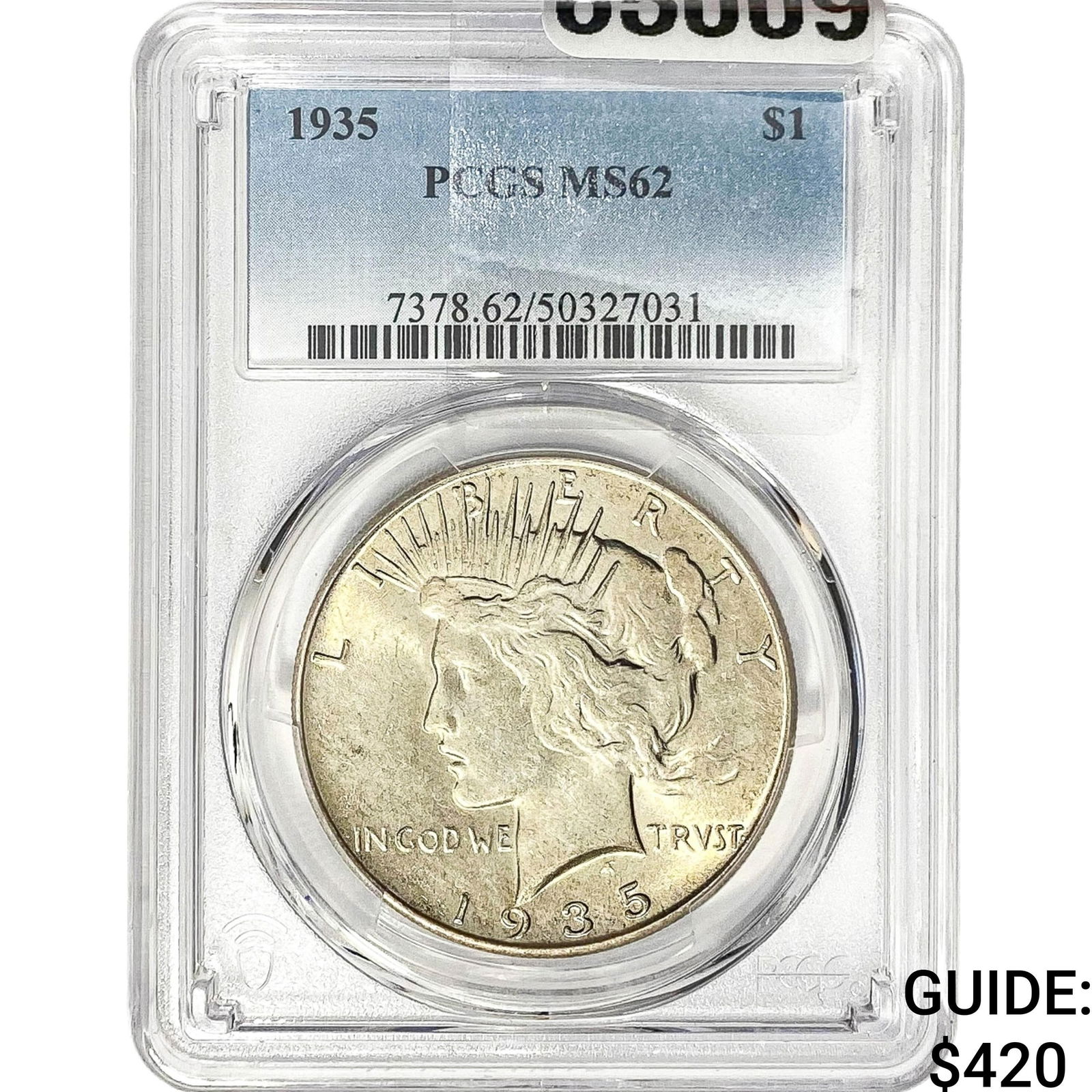 1935 Silver Peace Dollar PCGS MS62 (1 of 2)