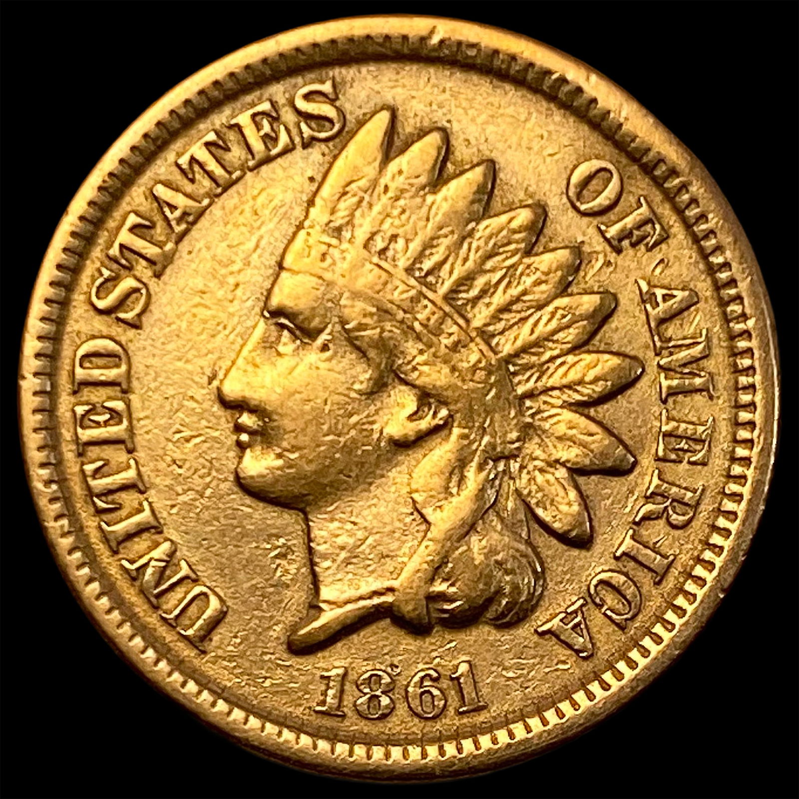 1861 Indian Head Cent  NEARLY UNCIRCULATED (1 of 2)