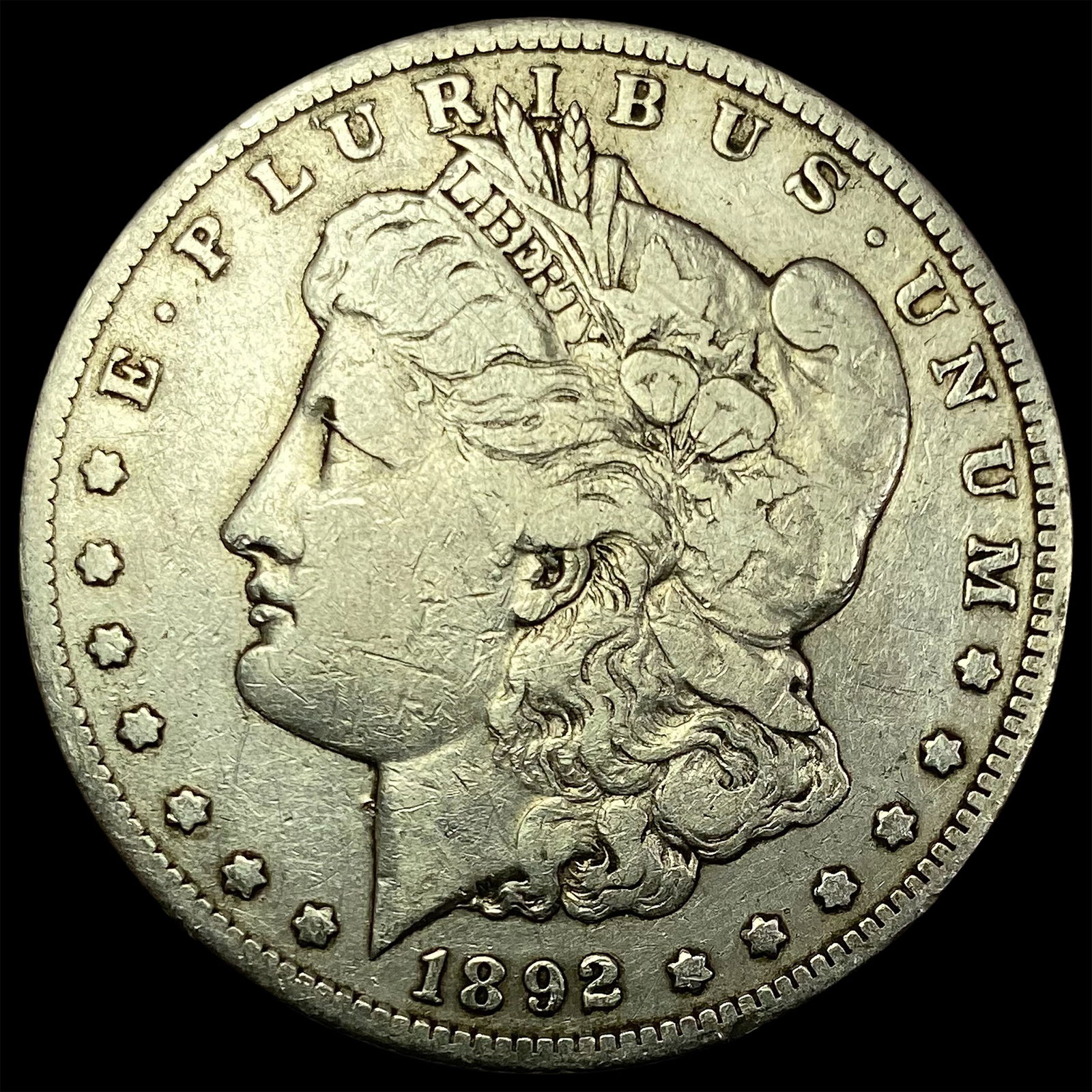 1892-S Silver Morgan Dollar  LIGHTLY CIRCULATED (1 of 2)