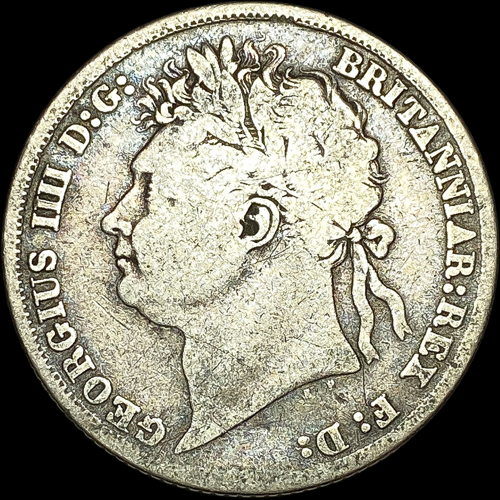 1824 Silver Crown George IV Great Britain LIGHTLY CIRCULATED: 1824 Silver Crown George IV Great Britain LIGHTLY CIRCULATED