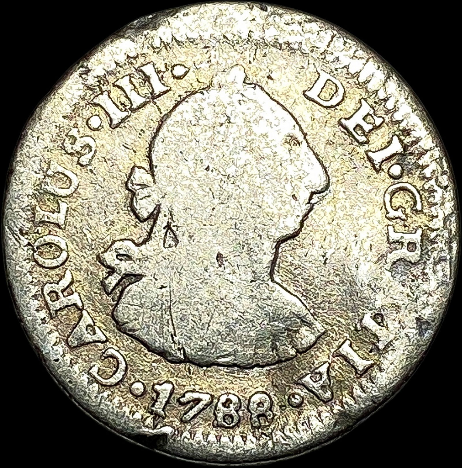 1788 Silver Spanish 1/2 Real NICELY CIRCULATED (1 of 2)