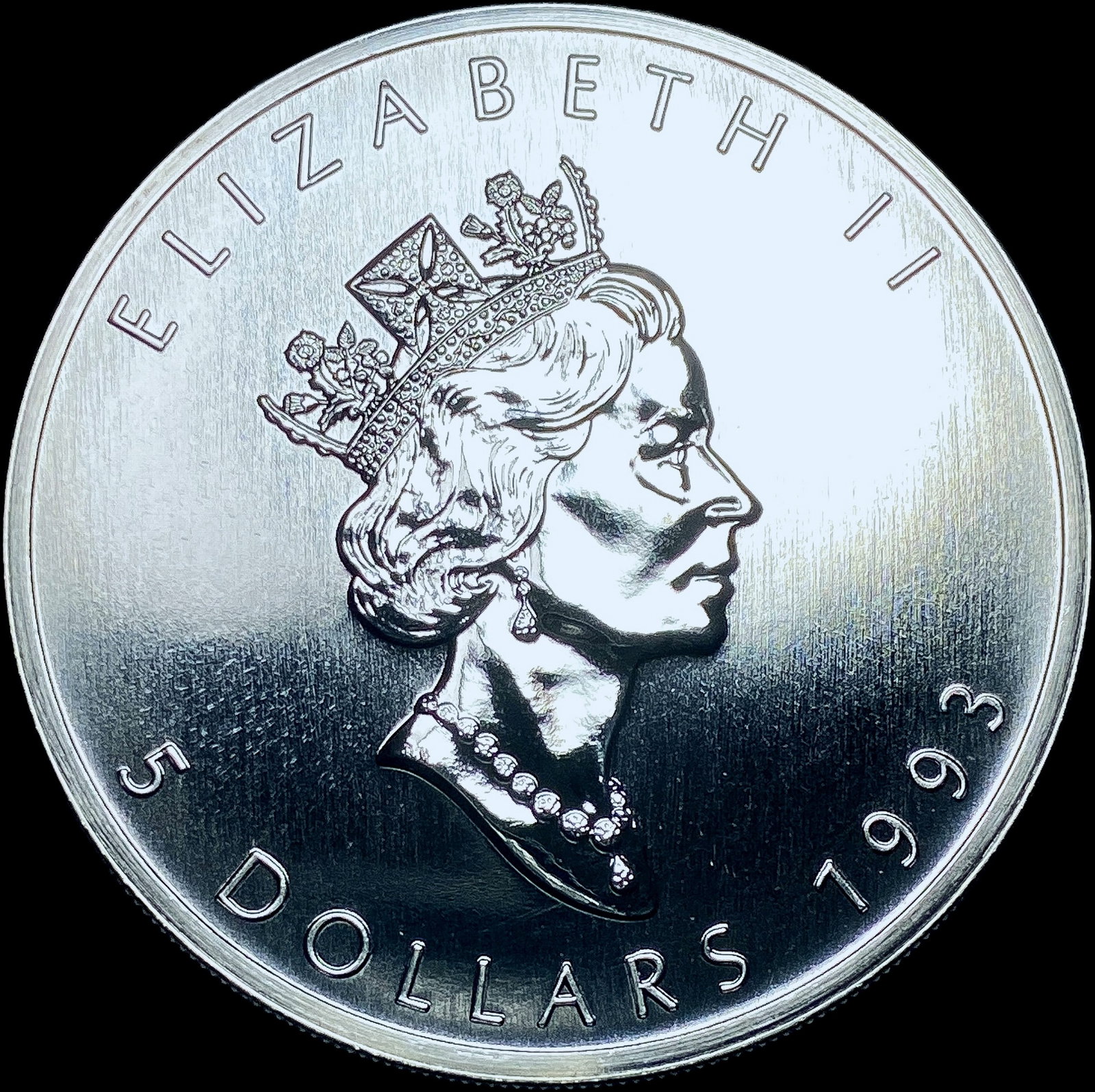 1993 Silver 1 oz Canadian Maple Leaf SUPERB GEM BU: 1993 Silver 1 oz Canadian Maple Leaf SUPERB GEM BU