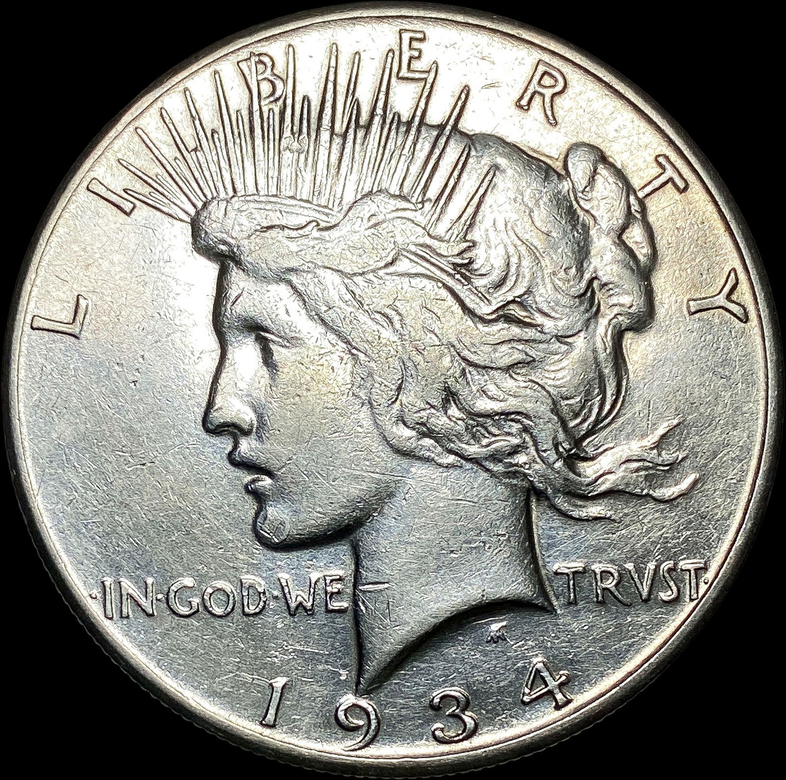 1934-S Silver Peace Dollar CLOSELY UNCIRCULATED (1 of 2)