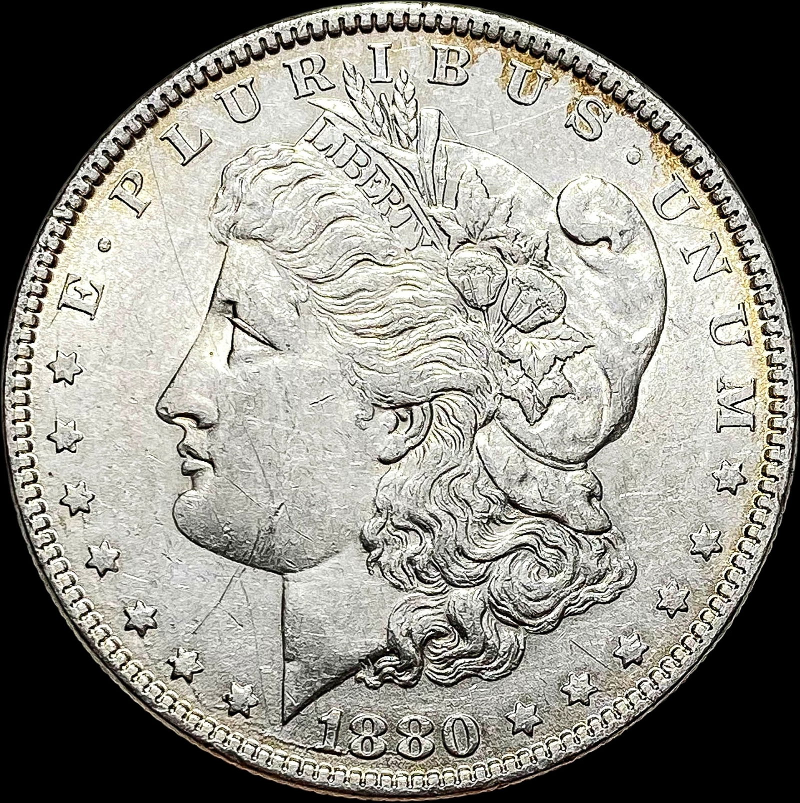 1880-S Silver Morgan Dollar CLOSELY UNCIRCULATED (1 of 2)