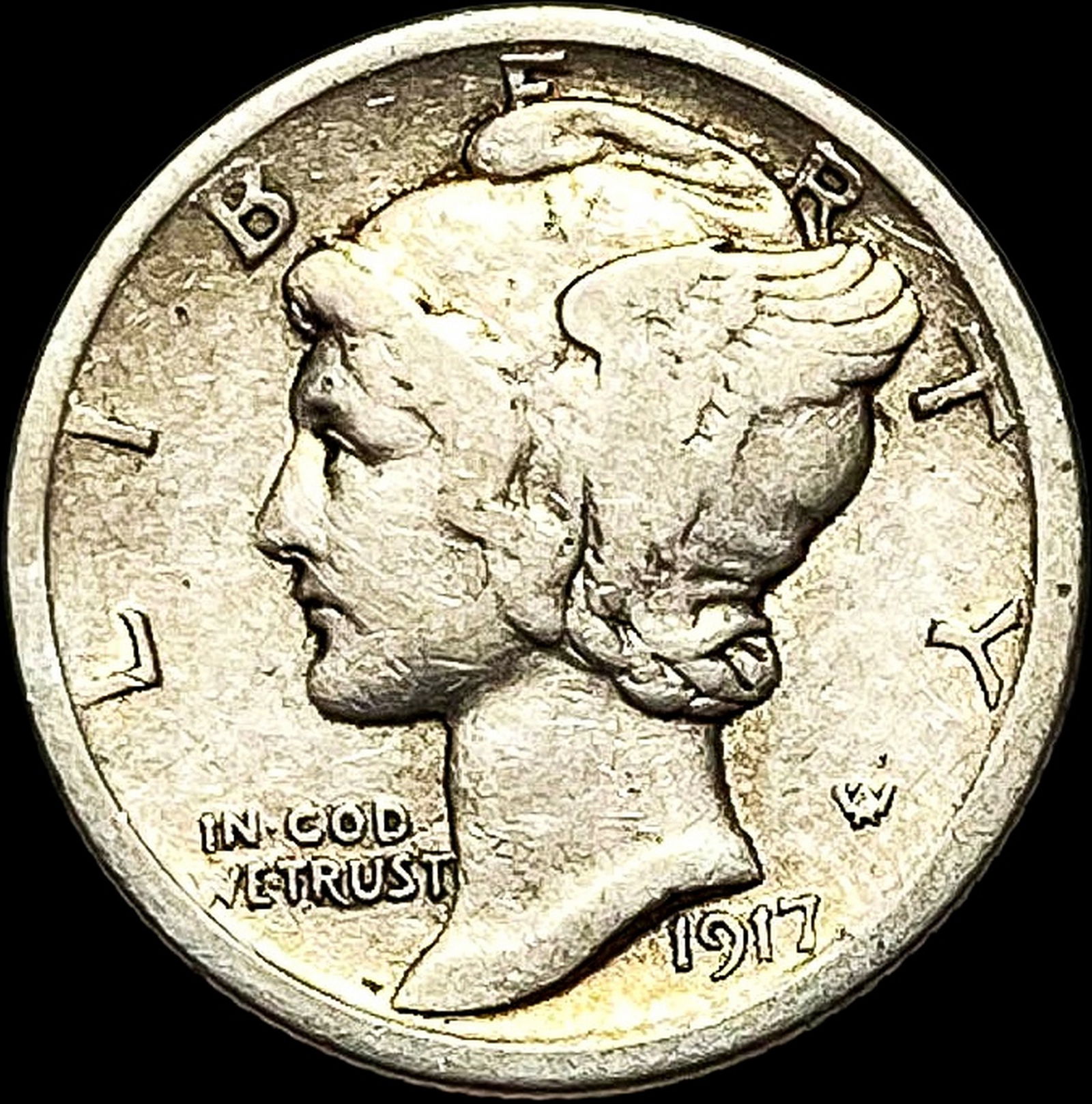 1917 Mercury Dime LIGHTLY CIRCULATED (1 of 2)