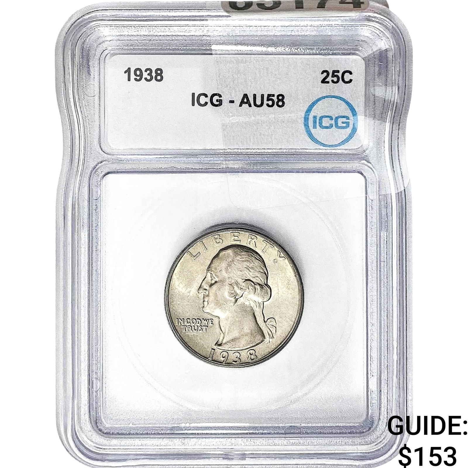 1938 Washington Silver Quarter ICG AU58 (1 of 2)