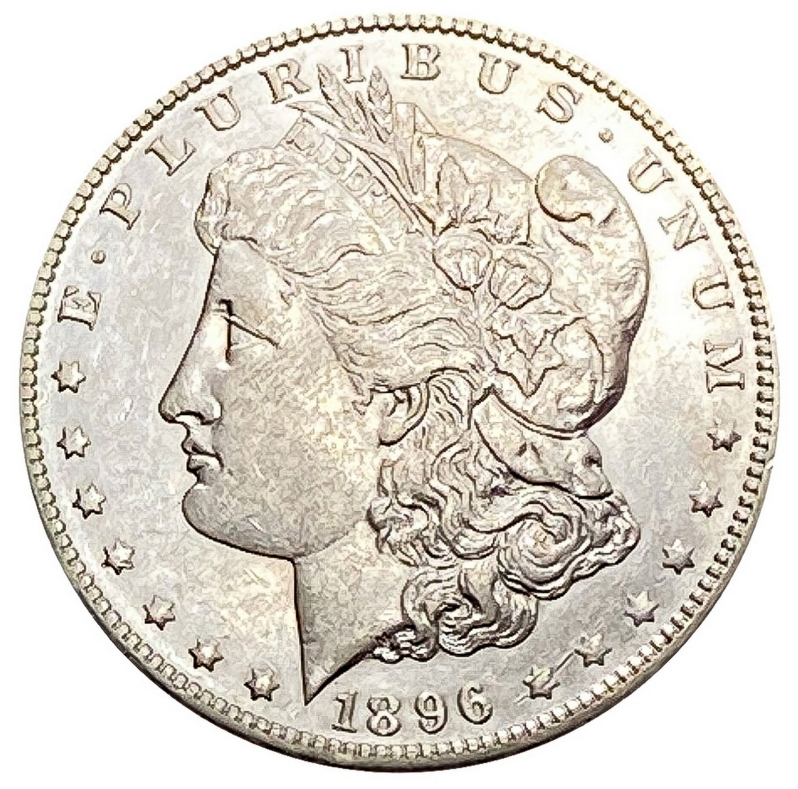 1896-O Morgan Silver Dollar AU (1 of 2)