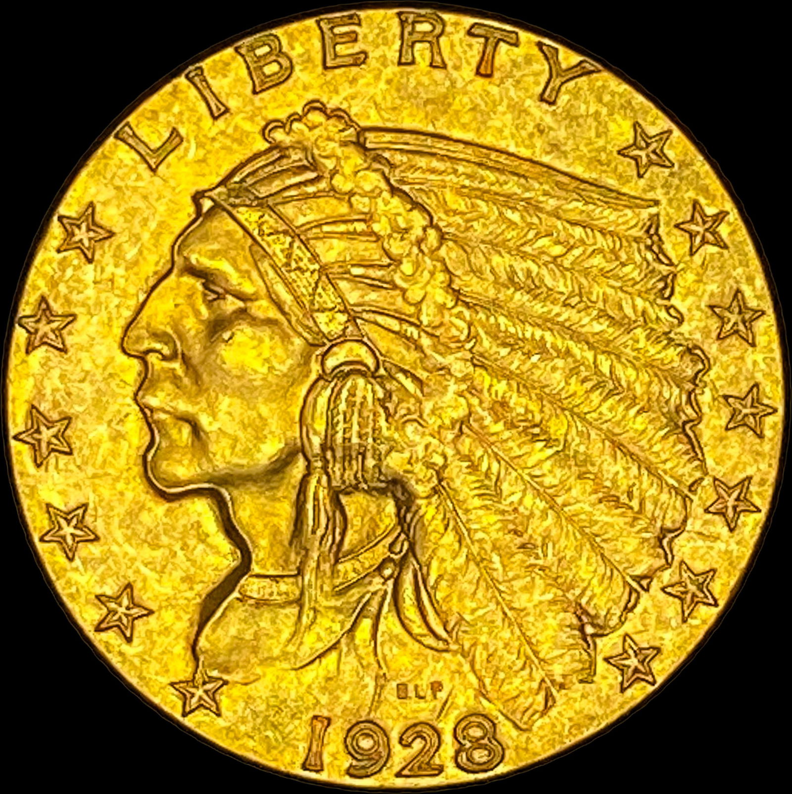 1928 Indian Head $2.5 Gold Quarter Eagle CLOSELY UNCIRCULATED (1 of 2)