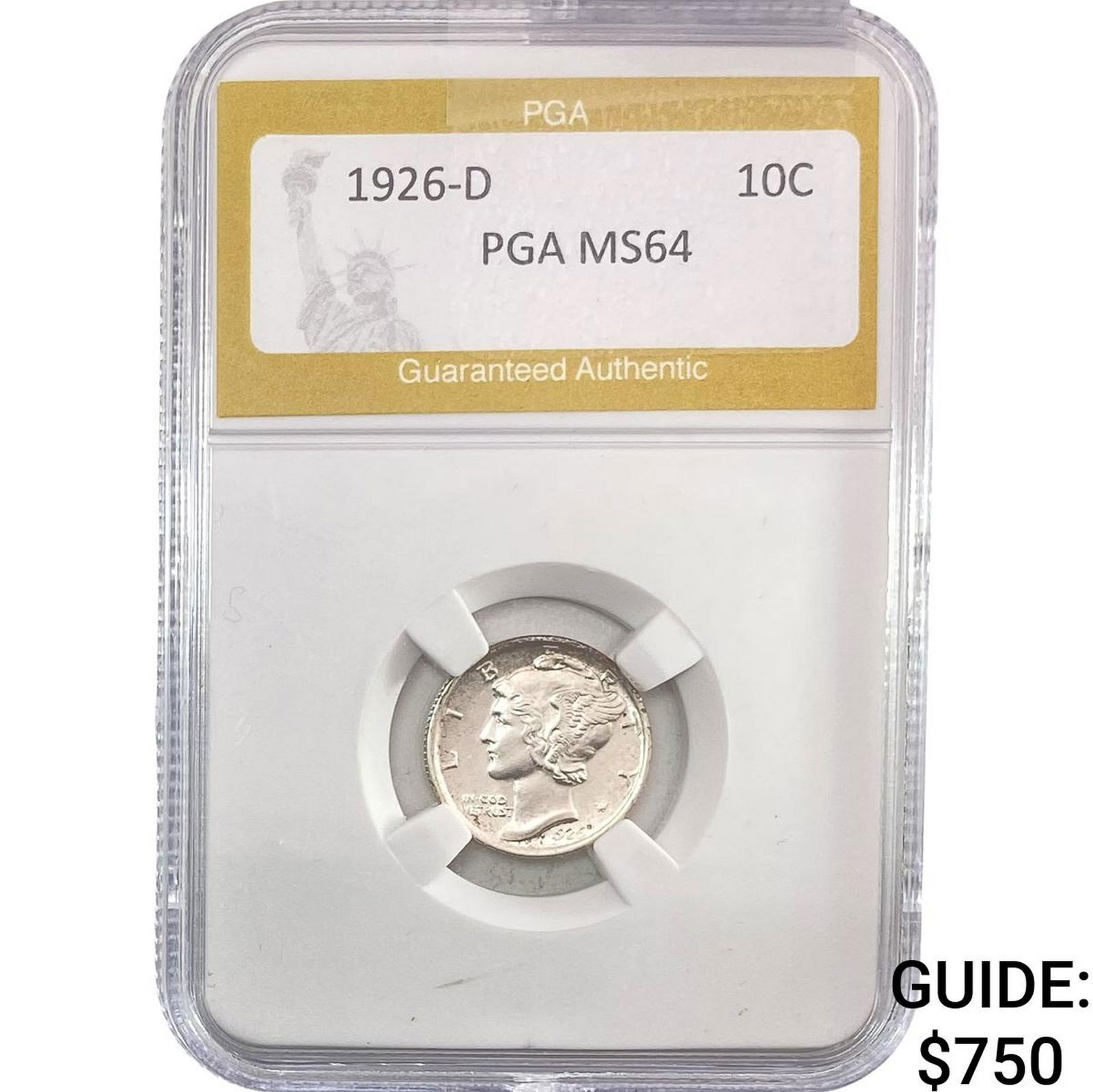 1926-D Mercury Silver Dime PGA MS64 (1 of 2)