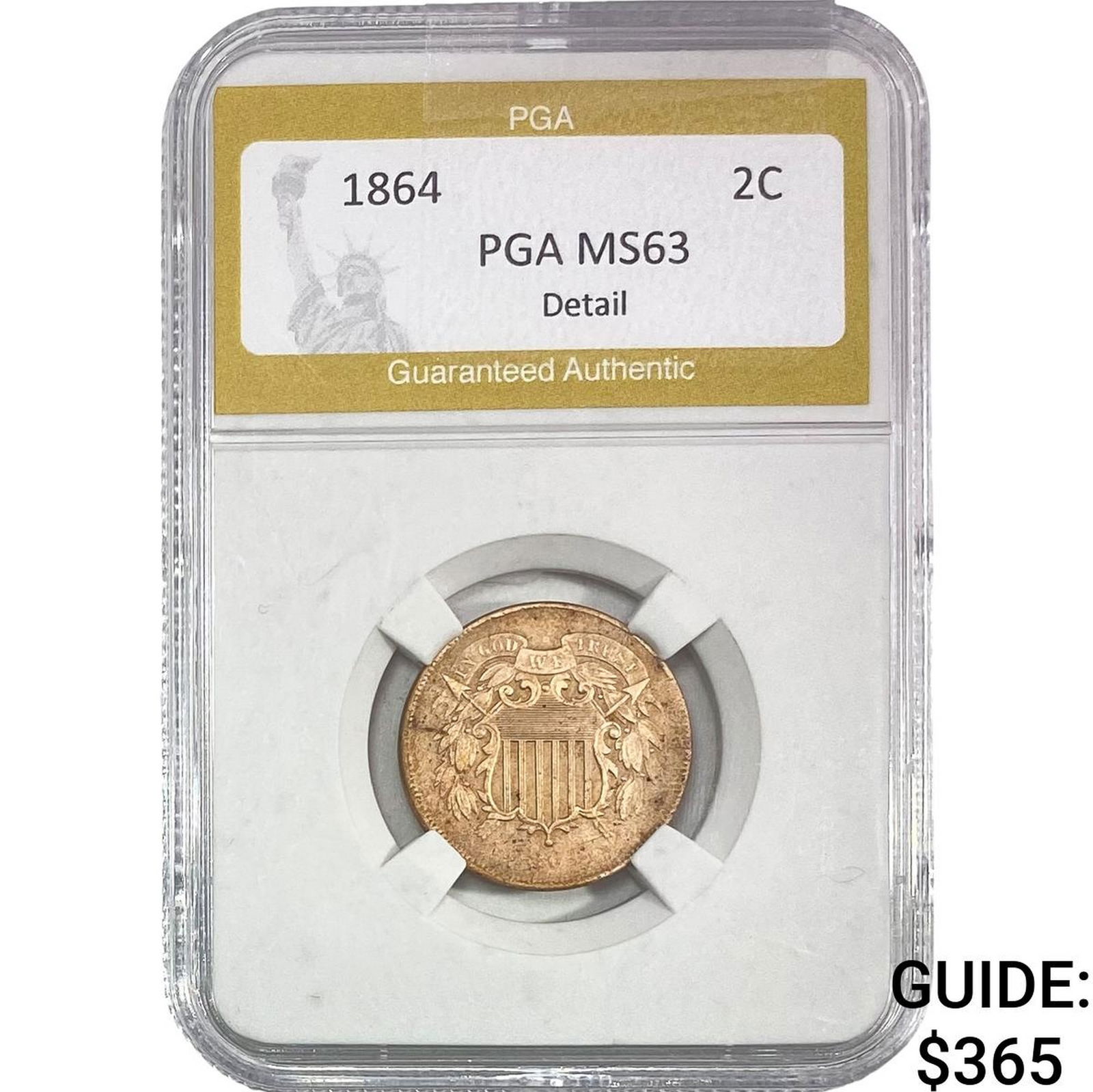 1864 Two Cent Piece PGA MS63 (1 of 2)