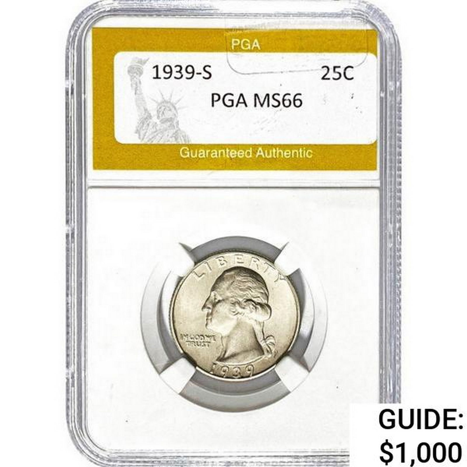 1939-S Washington Silver Quarter PGA MS66  MS66 (1 of 2)