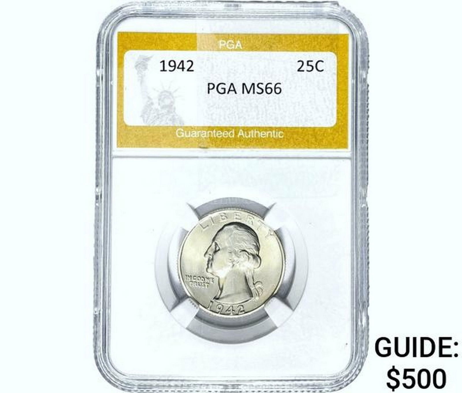 1942 Washington Silver Quarter PGA MS66 (1 of 2)