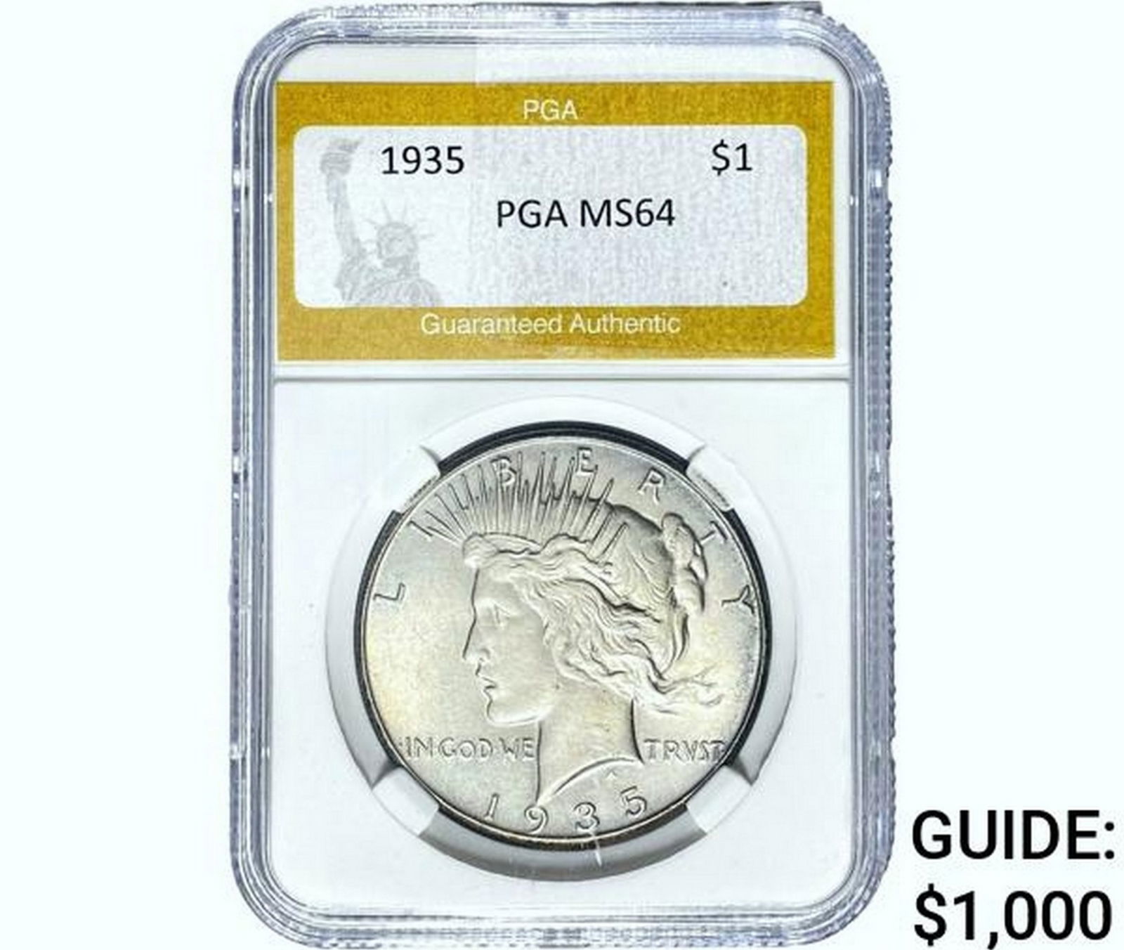 1935 Silver Peace Dollar PGA MS64 (1 of 2)