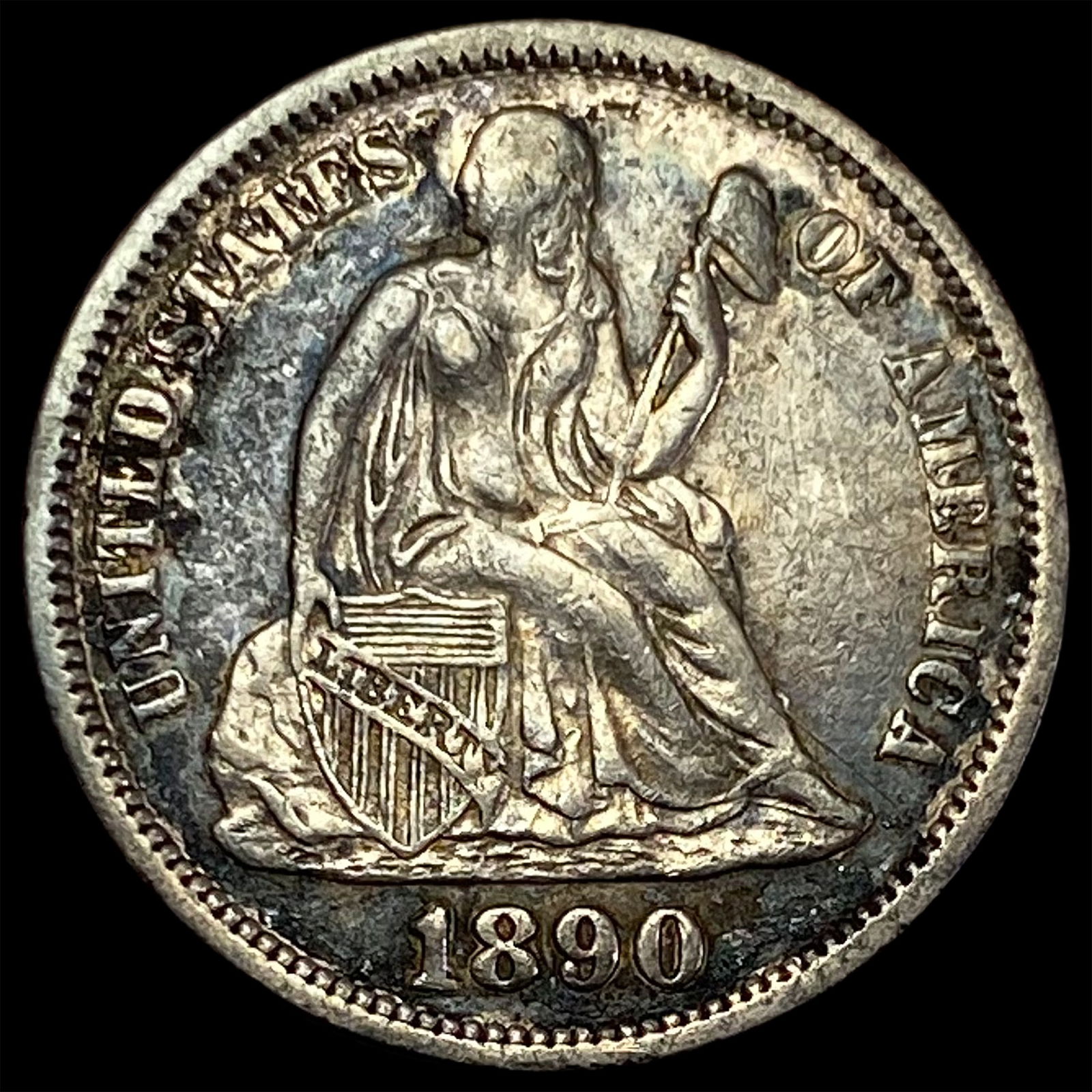 1890 Seated Liberty Dime CLOSELY UNCIRCULATED (1 of 2)
