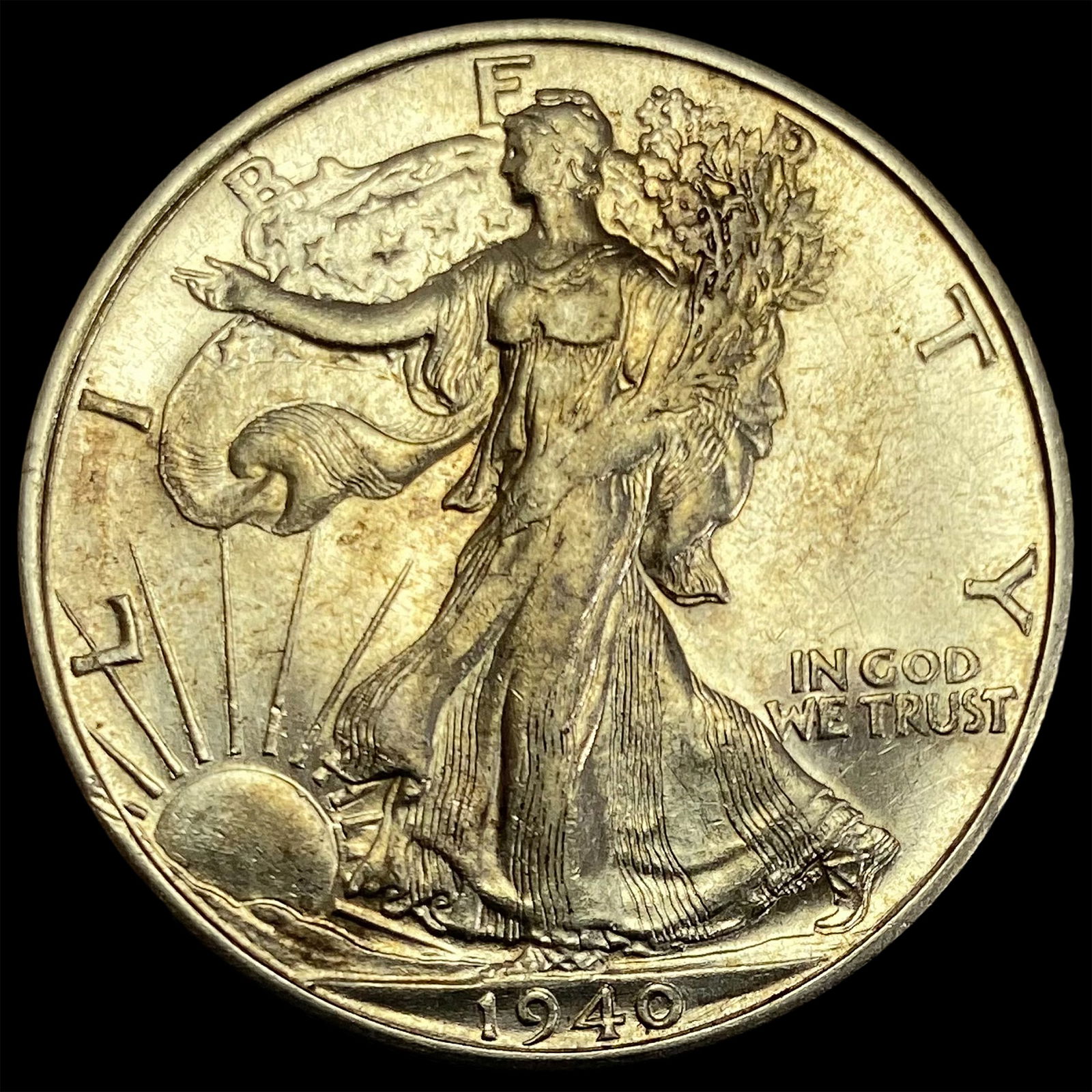 1940-S Silver Walking Liberty Half Dollar UNCIRCULATED (1 of 2)