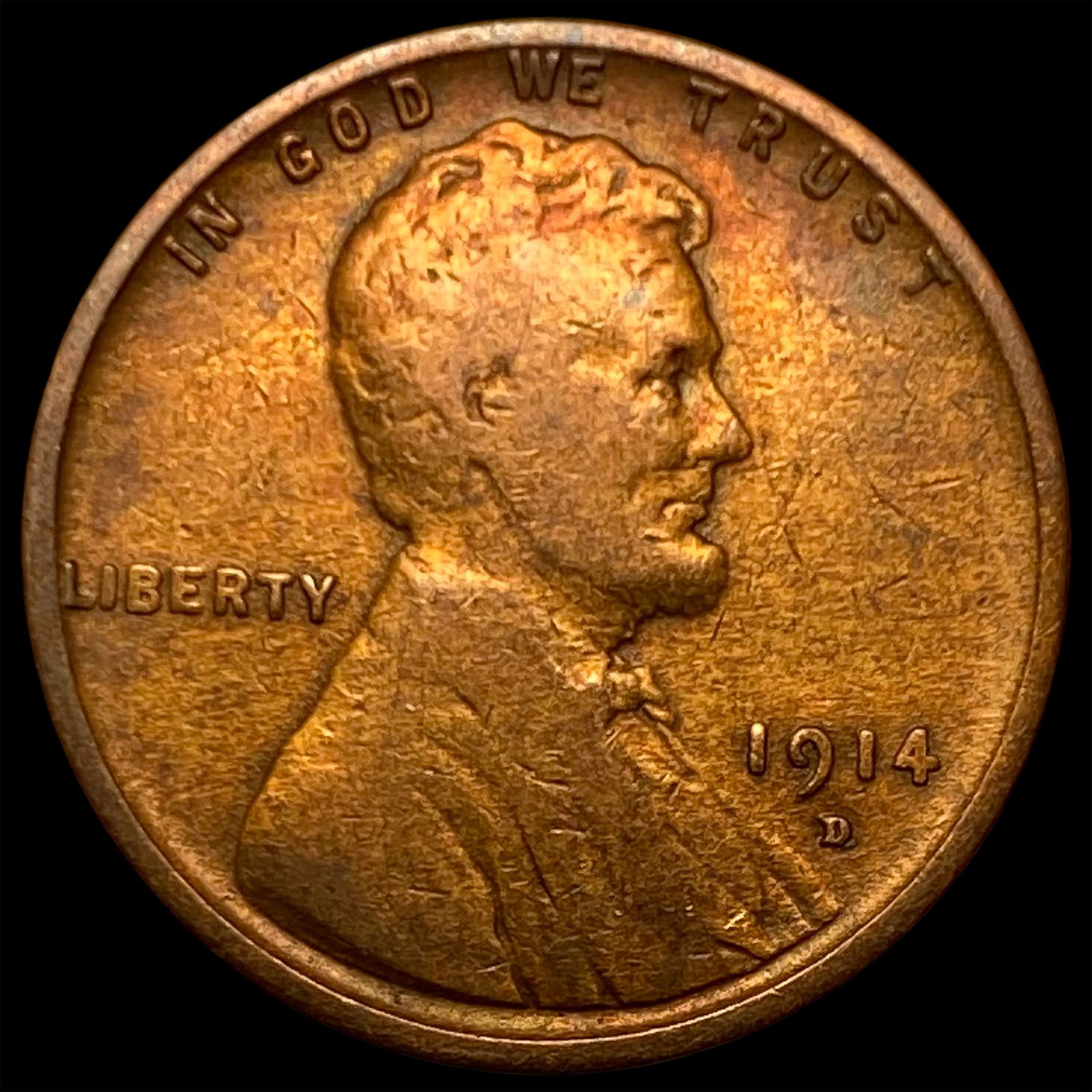 1914-D Bronze Lincoln Wheat Cent UNCIRCULATED (1 of 2)
