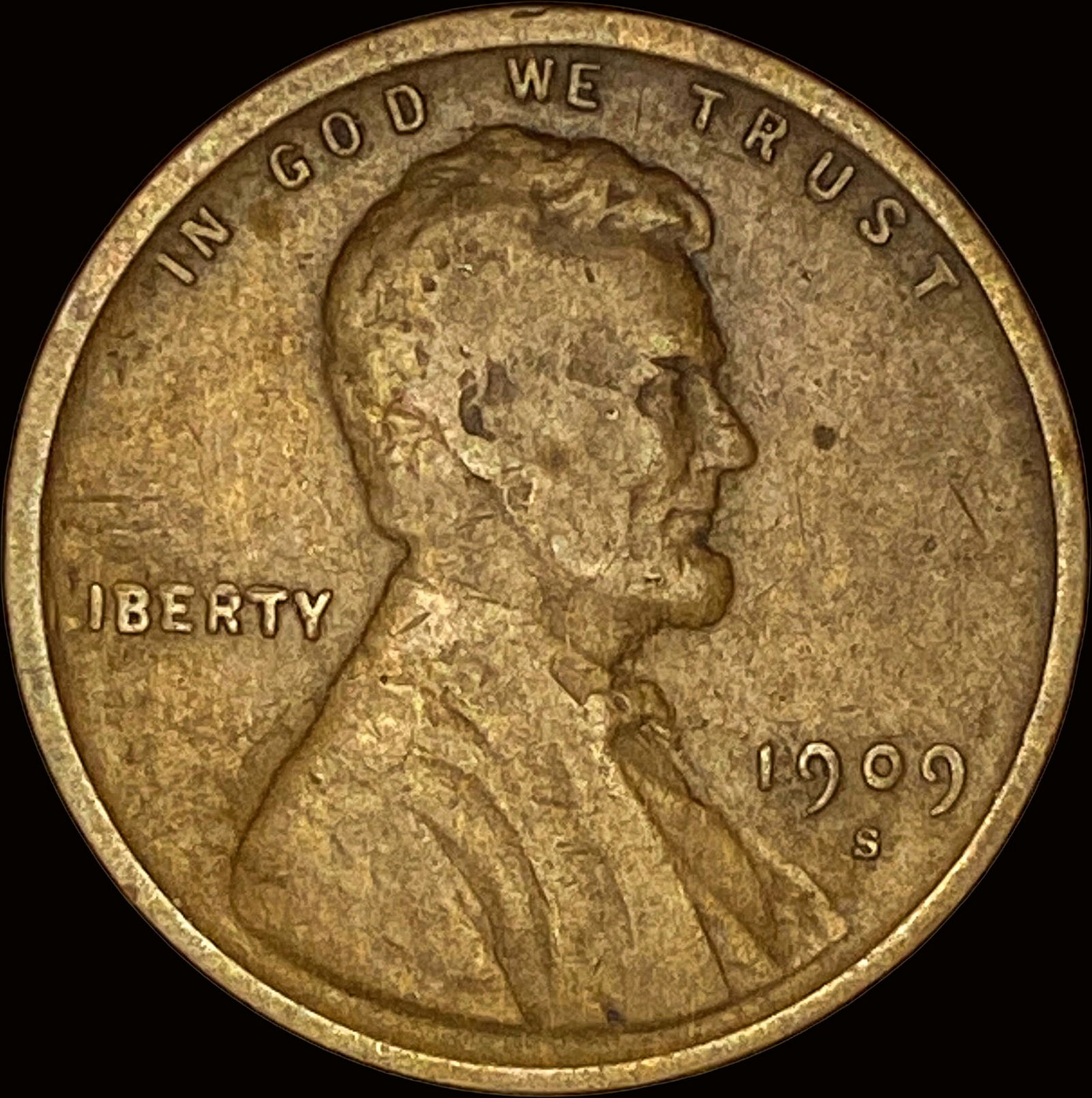 1909-S Lincoln Wheat Cent NICELY CIRCULATED (1 of 2)