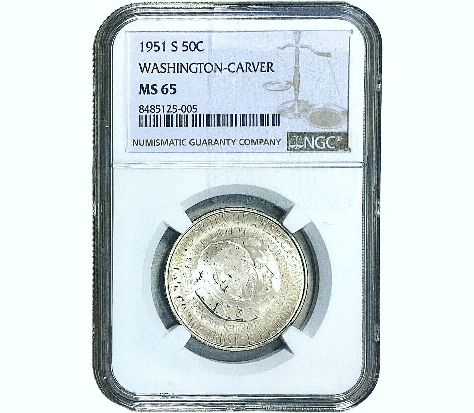 1951-S Washington Carver Half Dollar NGC MS65 (1 of 2)