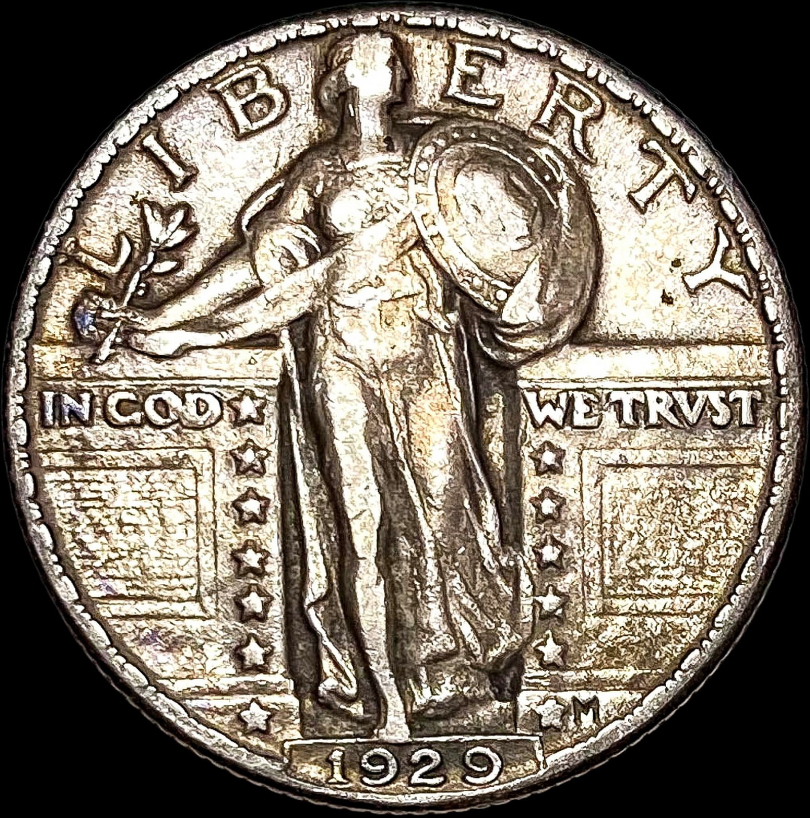 1929 Standing Liberty Silver Quarter NEARLY UNCIRCULATED: 1929 Standing Liberty Silver Quarter NEARLY UNCIRCULATED